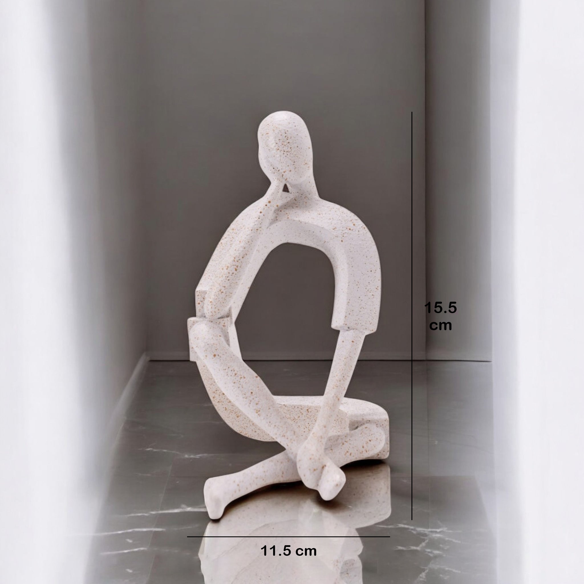 Modern White Thinker | Contemporary Mindful Art | Divine Dekor