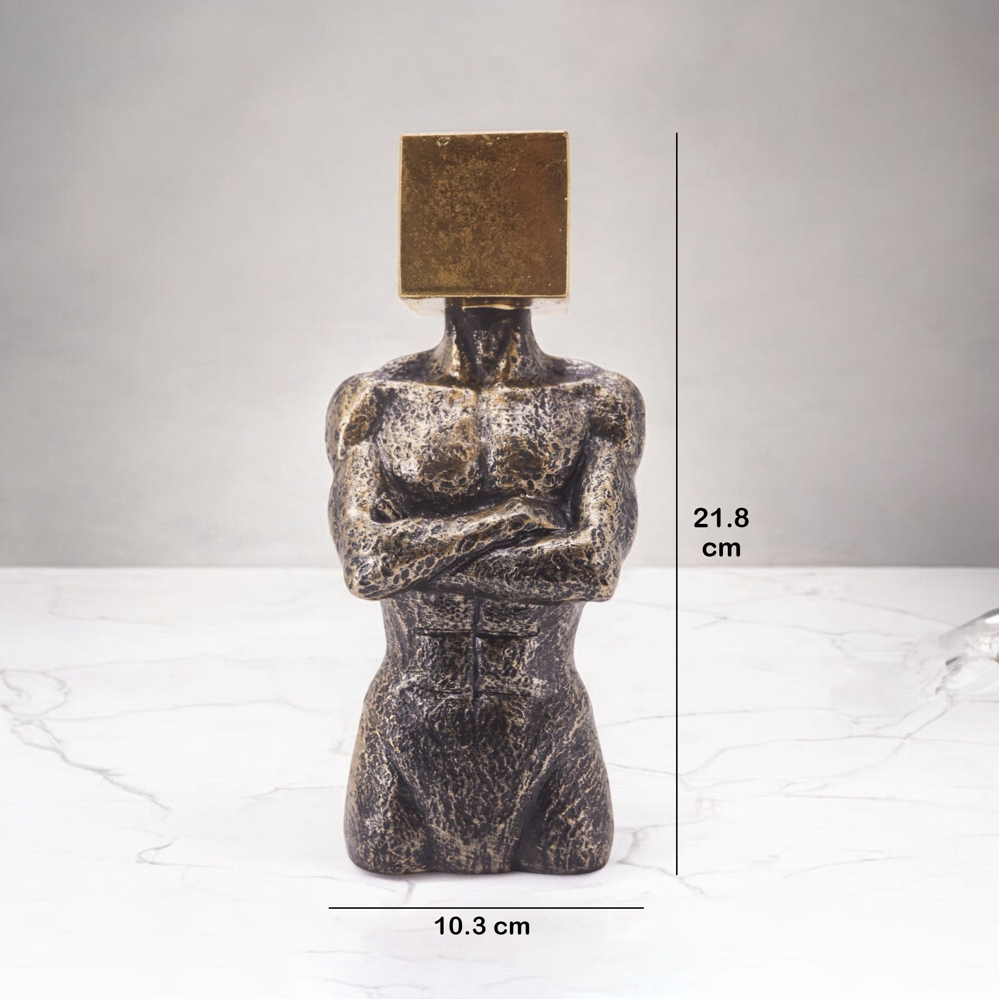 Modern Man Torso Sculpture | Contemporary Bronze Art | Divine Dekor