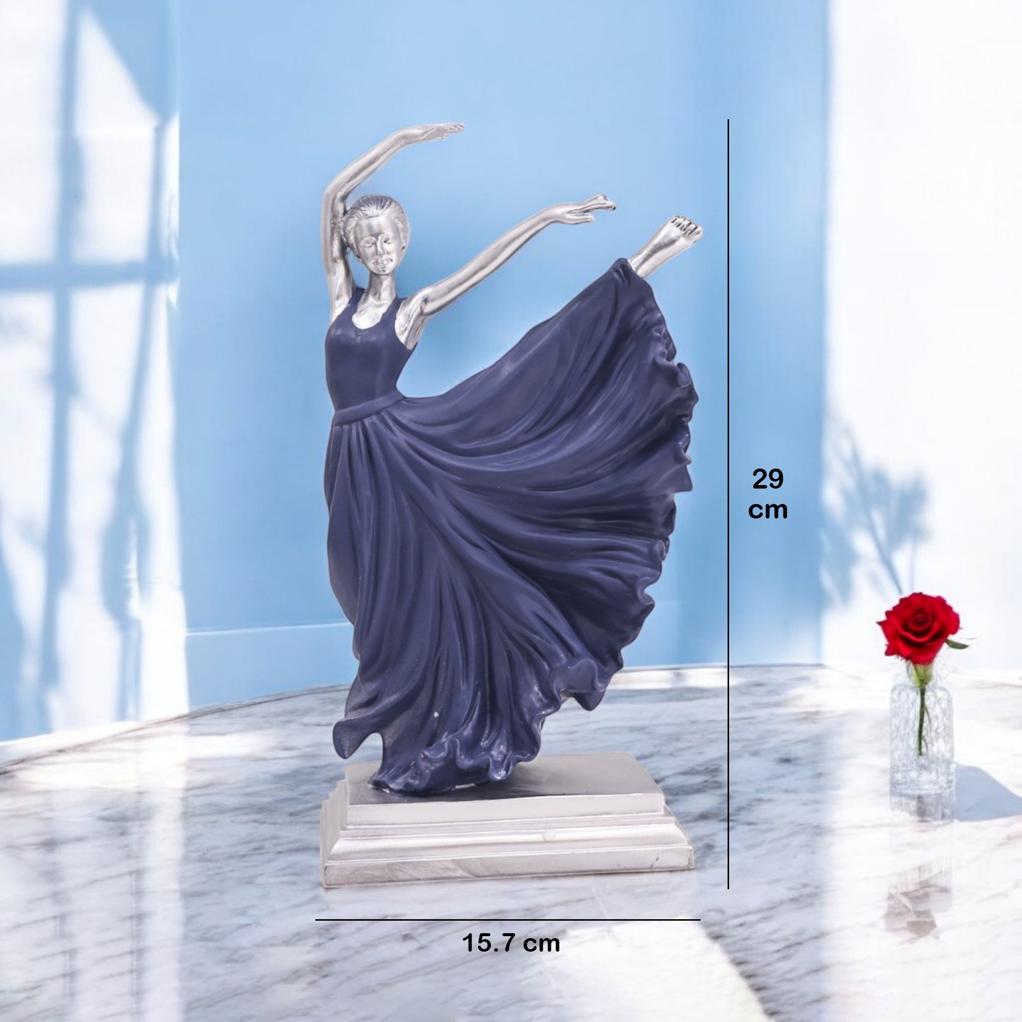 Graceful Ballet Dancer Sculpture | Elegant Dance Art | Divine Dekor