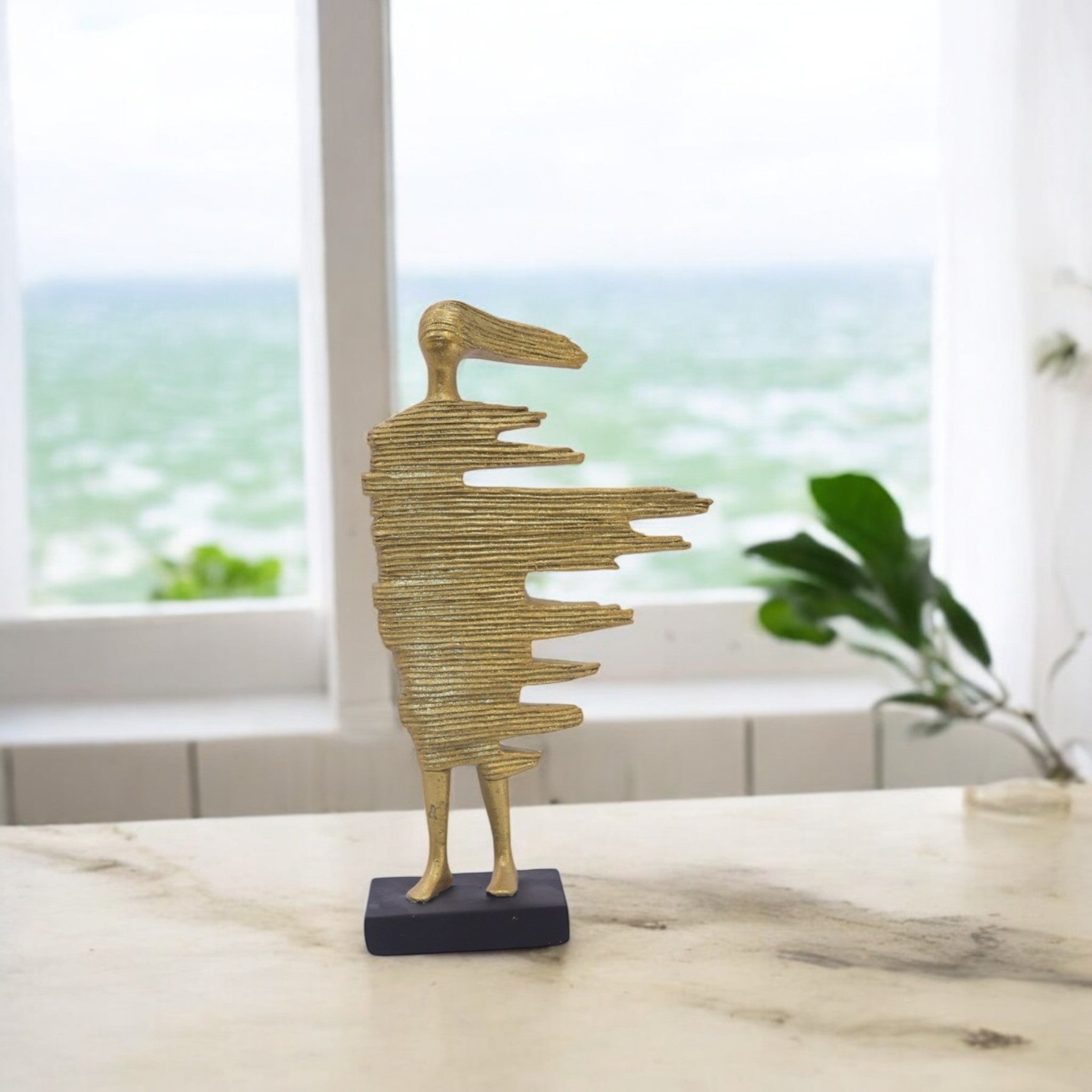 Modern Segmented Figure | Contemporary Gold Art | Divine Dekor