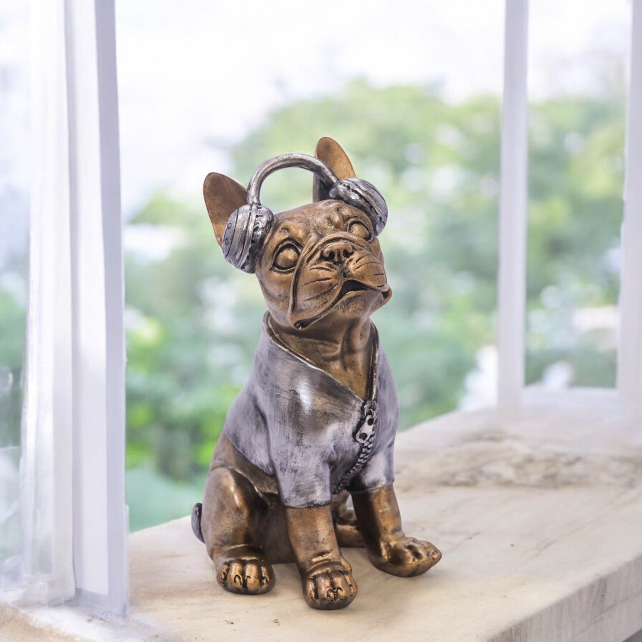 Adorable French Bulldog Sculpture | Pet Lovers Home Decor | Divine Dekor
