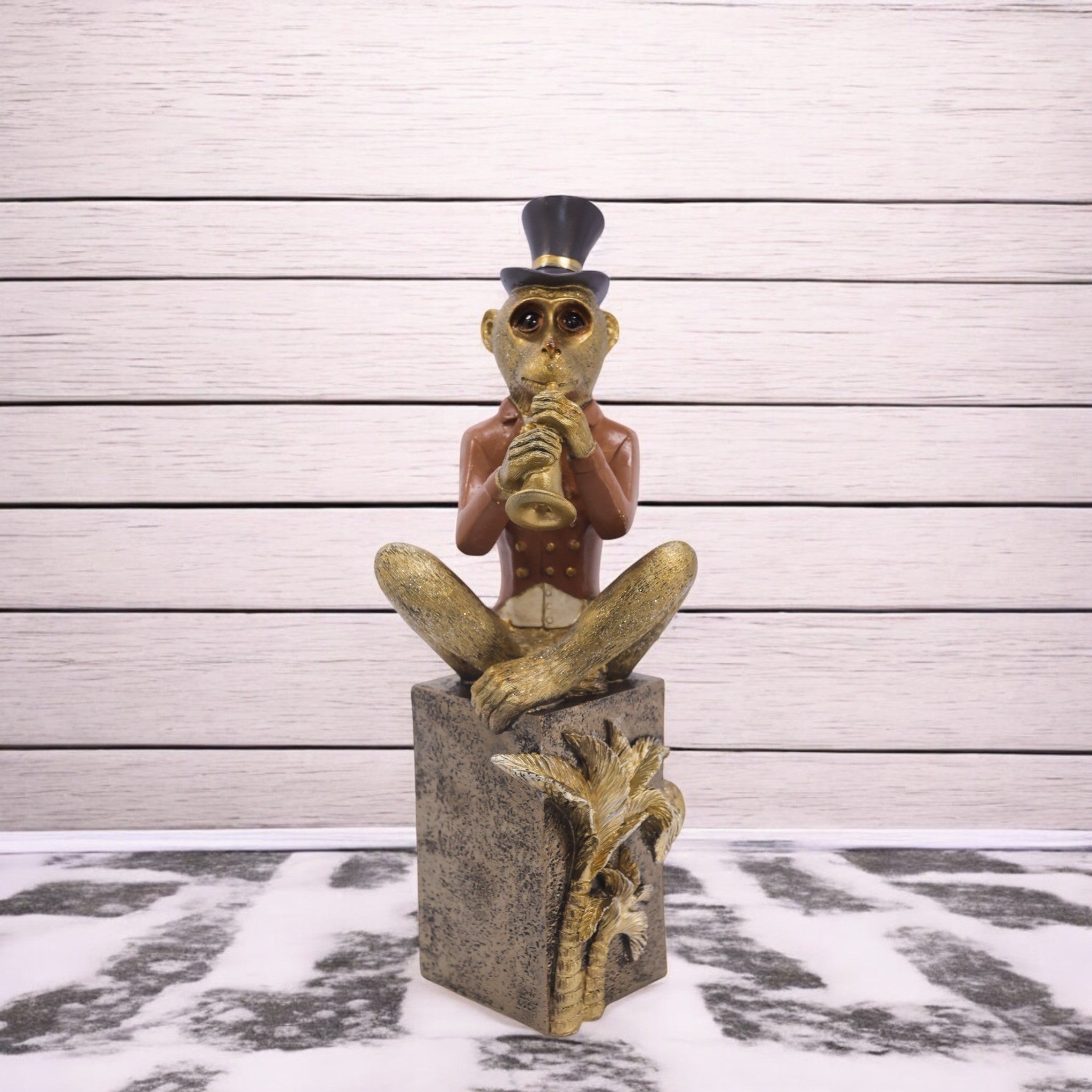Dapper Monkey Flutist | Whimsical Character Art | Divine Dekor