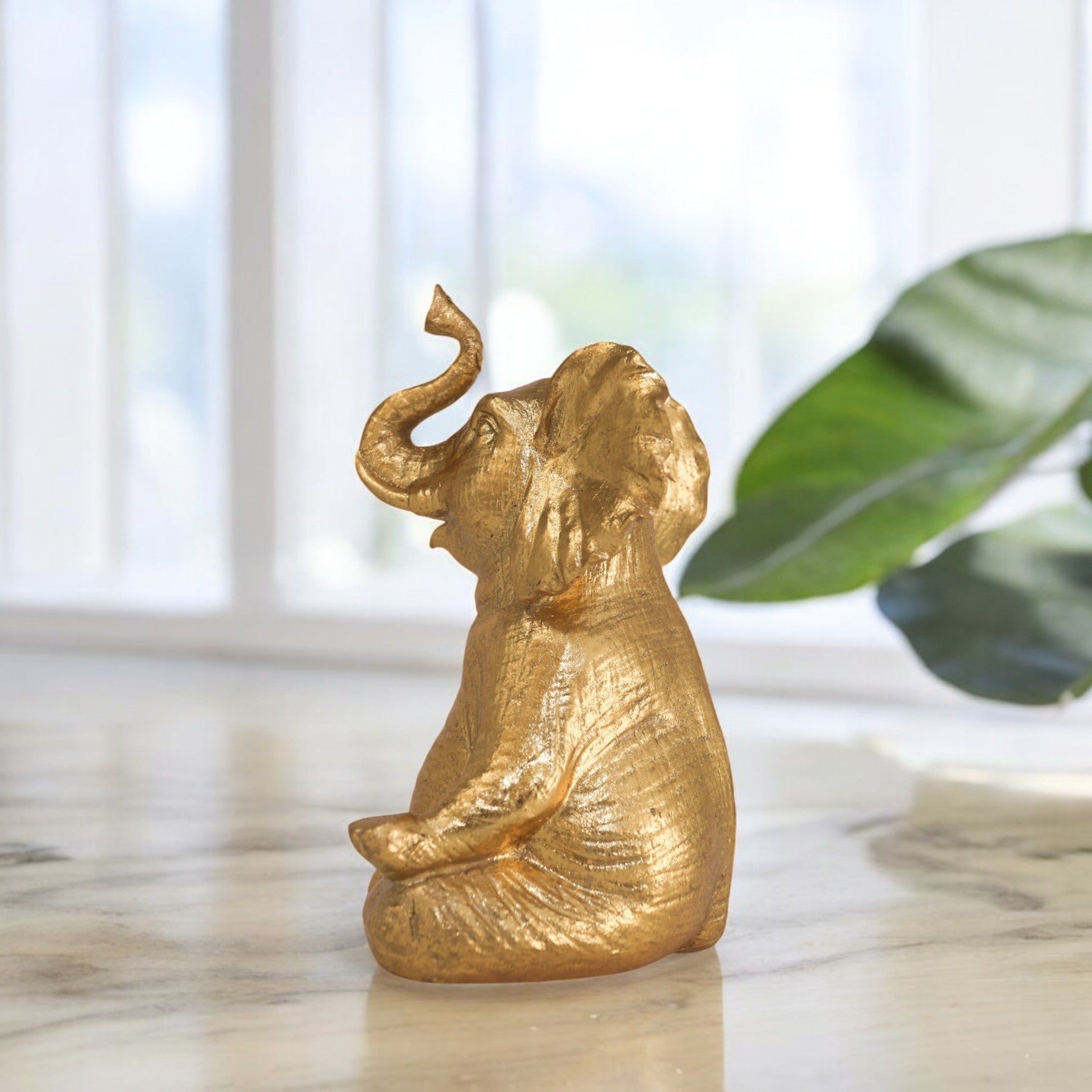 Golden Zen Elephant | Modern Yoga Art | Divine Dekor