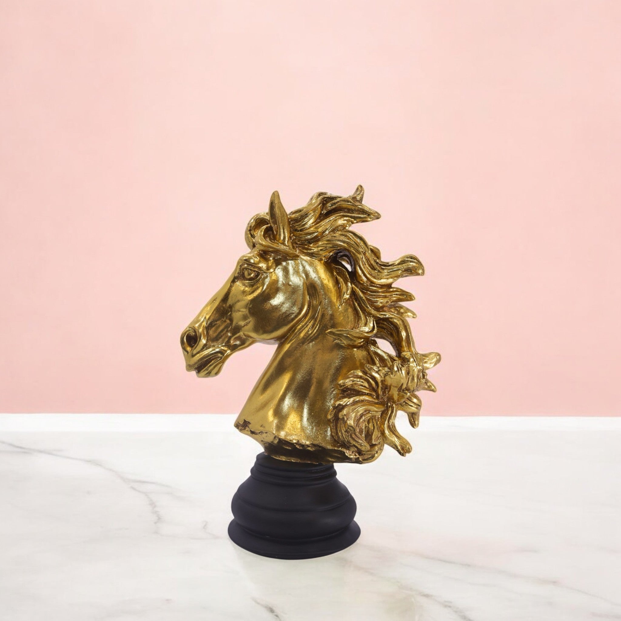 Majestic Golden Horse Sculpture | Luxury Success Symbol | Divine Dekor