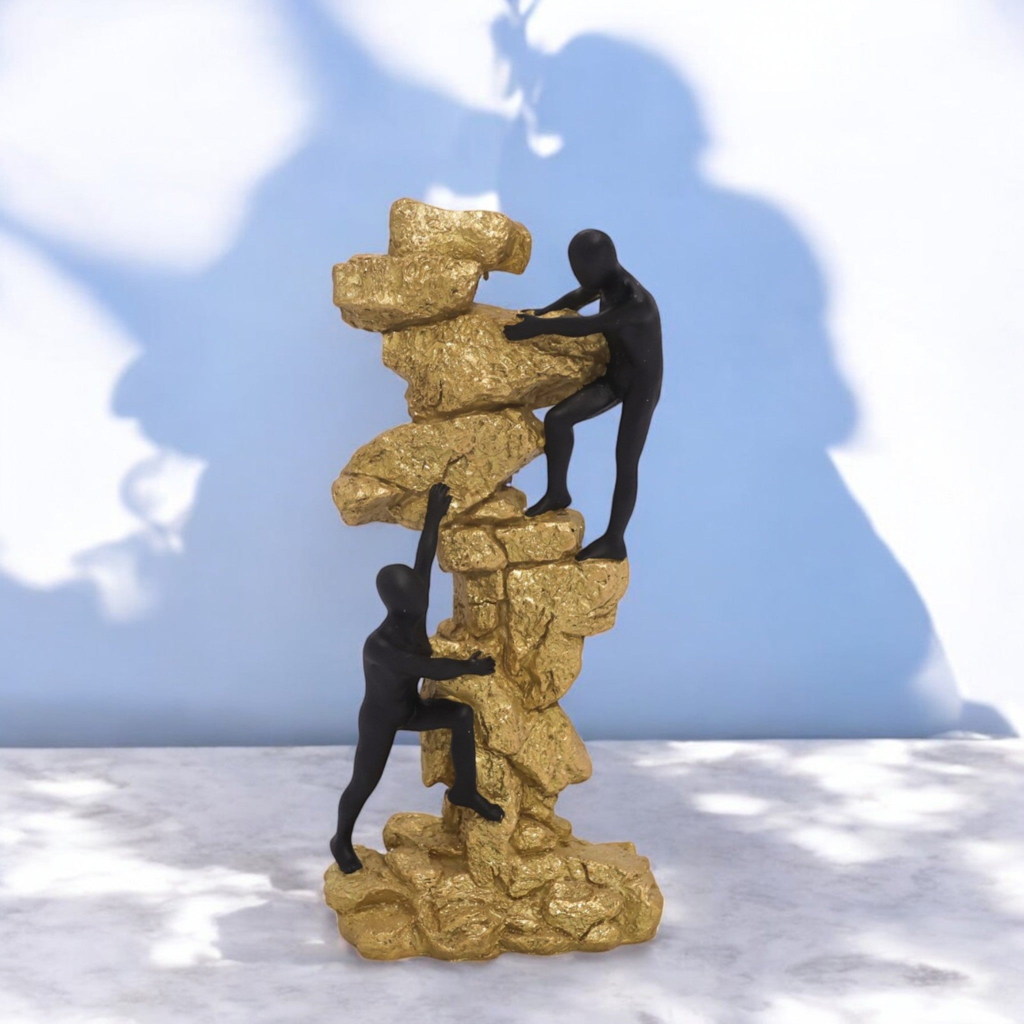 Helping Hand Climbers Sculpture | Teamwork Success Art | Divine Dekor