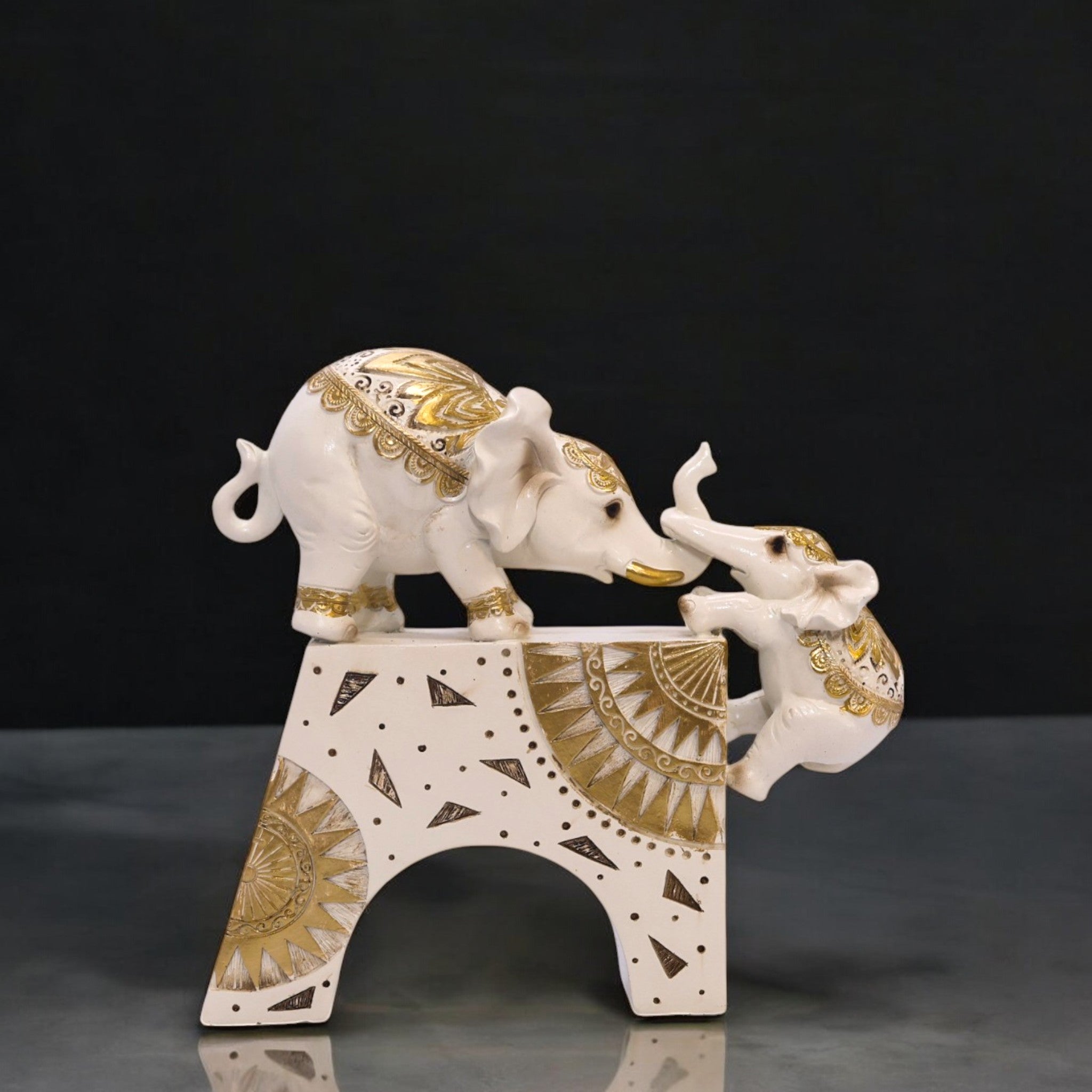Ornate White Elephant | Modern Luxury Art | Divine Dekor