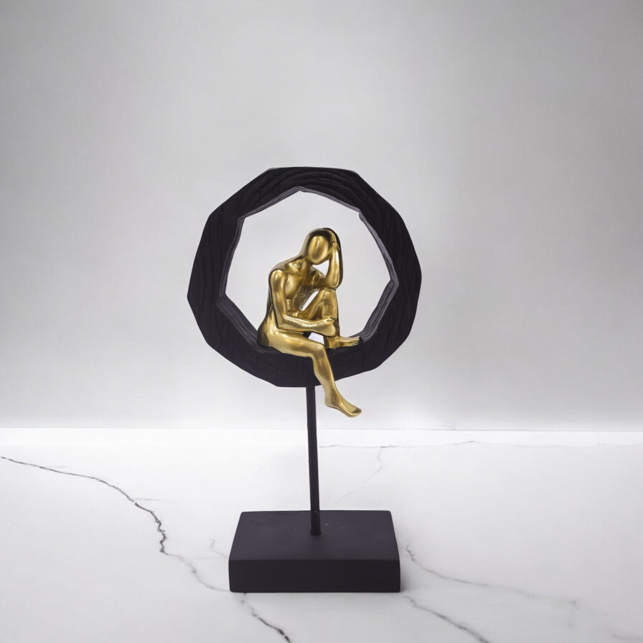 Golden Circle Figure | Modern Zen Art Decor | Divine Dekor