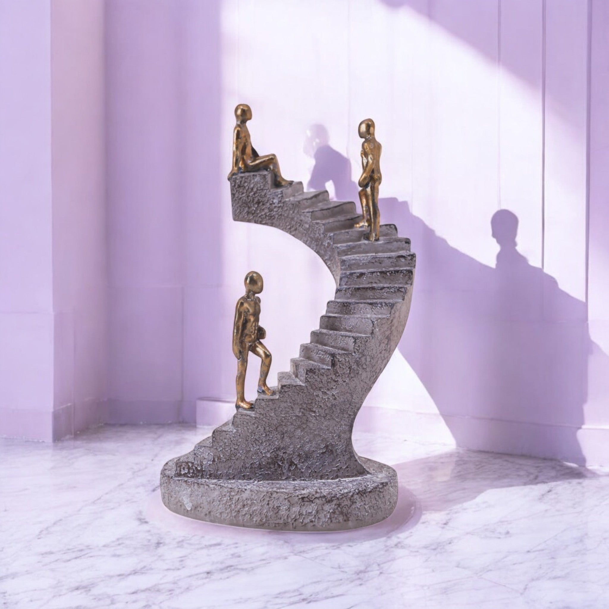Success Journey Staircase Sculpture | Achievement Art | Divine Dekor