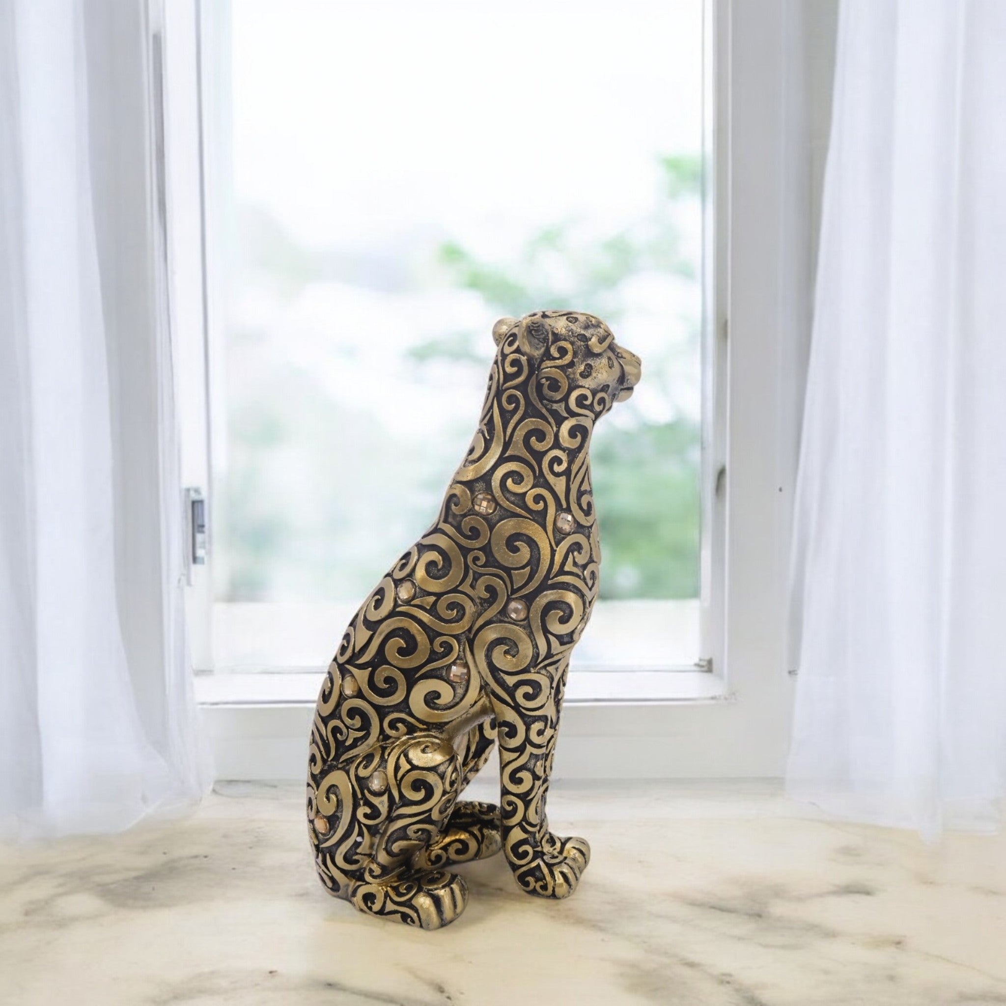 Ornate Golden Leopard | Luxury Pattern Art | Divine Dekor