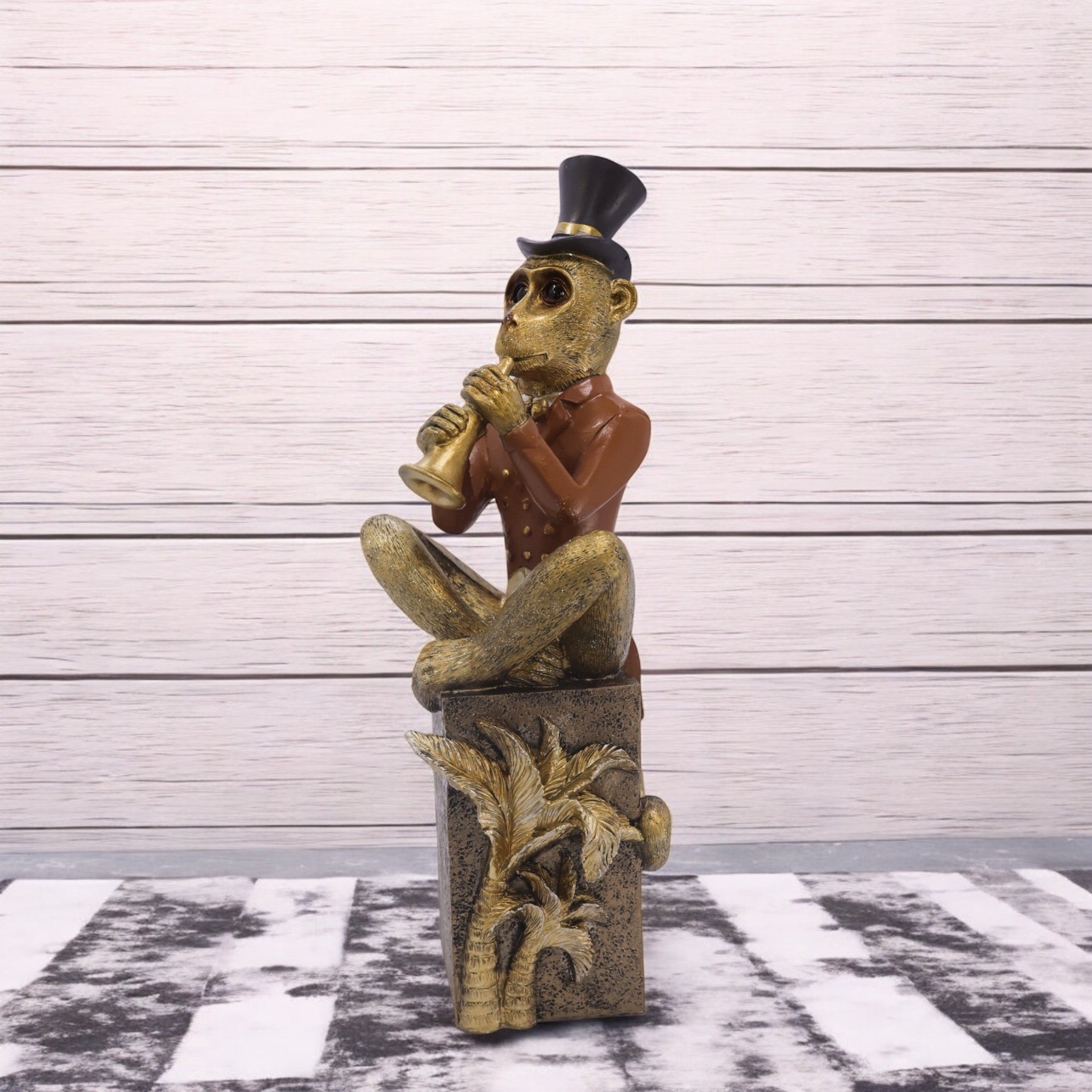 Dapper Monkey Flutist | Whimsical Character Art | Divine Dekor