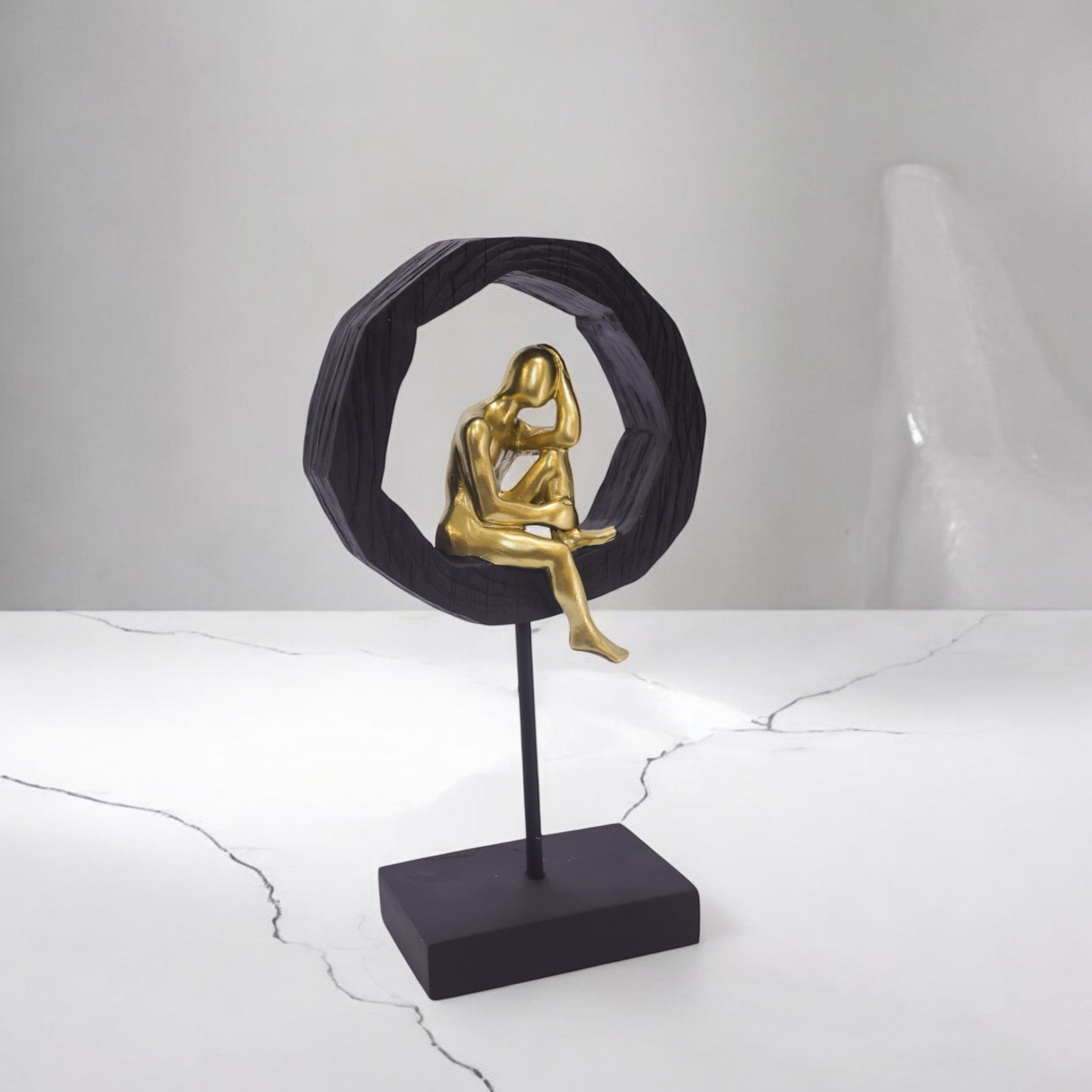 Golden Circle Figure | Modern Zen Art Decor | Divine Dekor