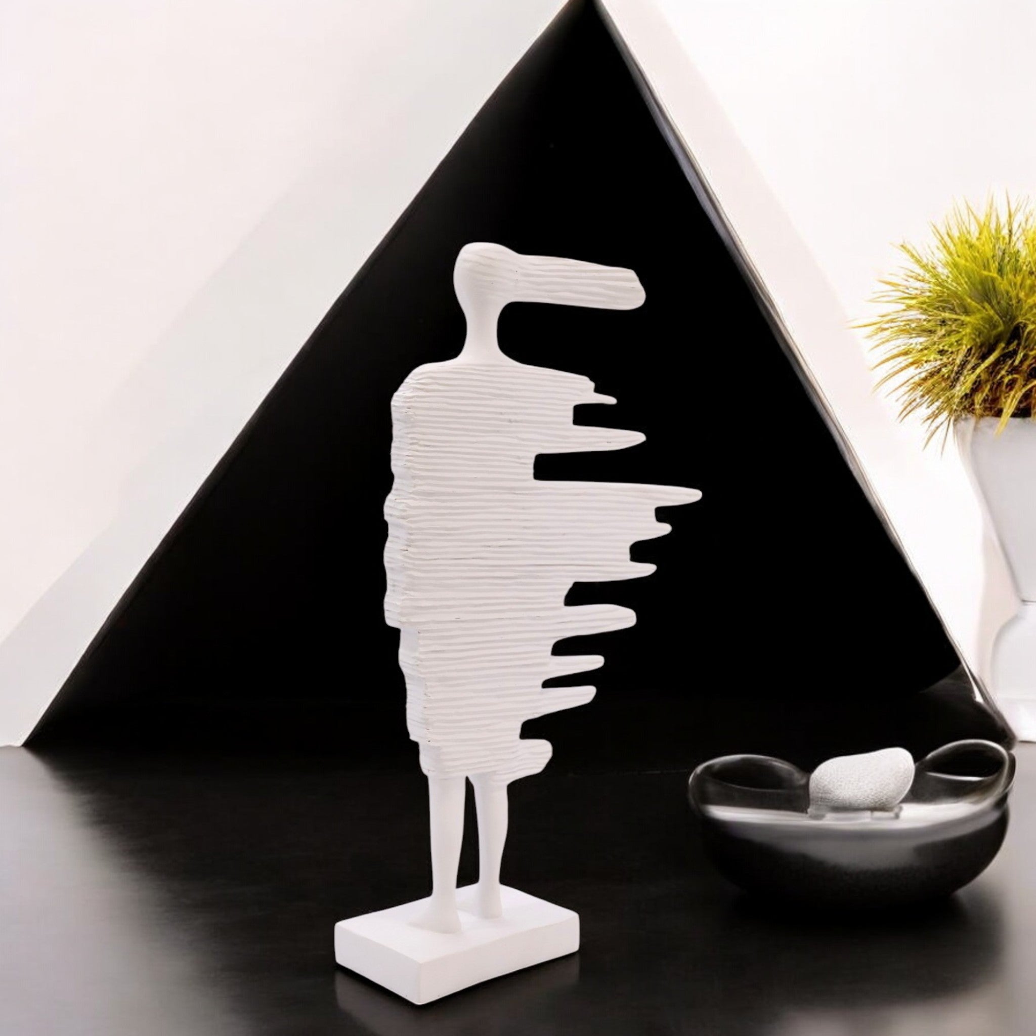 Layered Figure Sculpture | Modern Abstract Art | Divine Dekor
