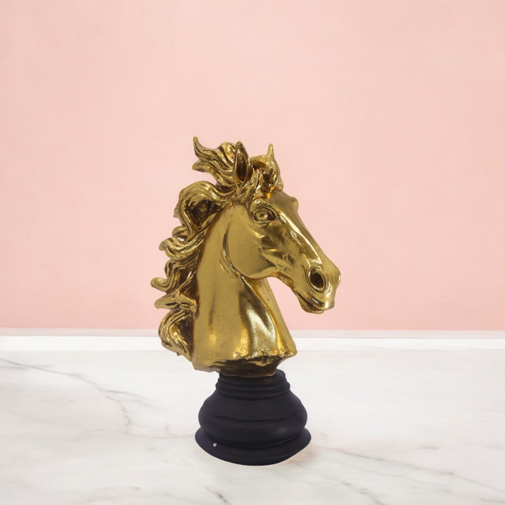 Majestic Golden Horse Sculpture | Luxury Success Symbol | Divine Dekor