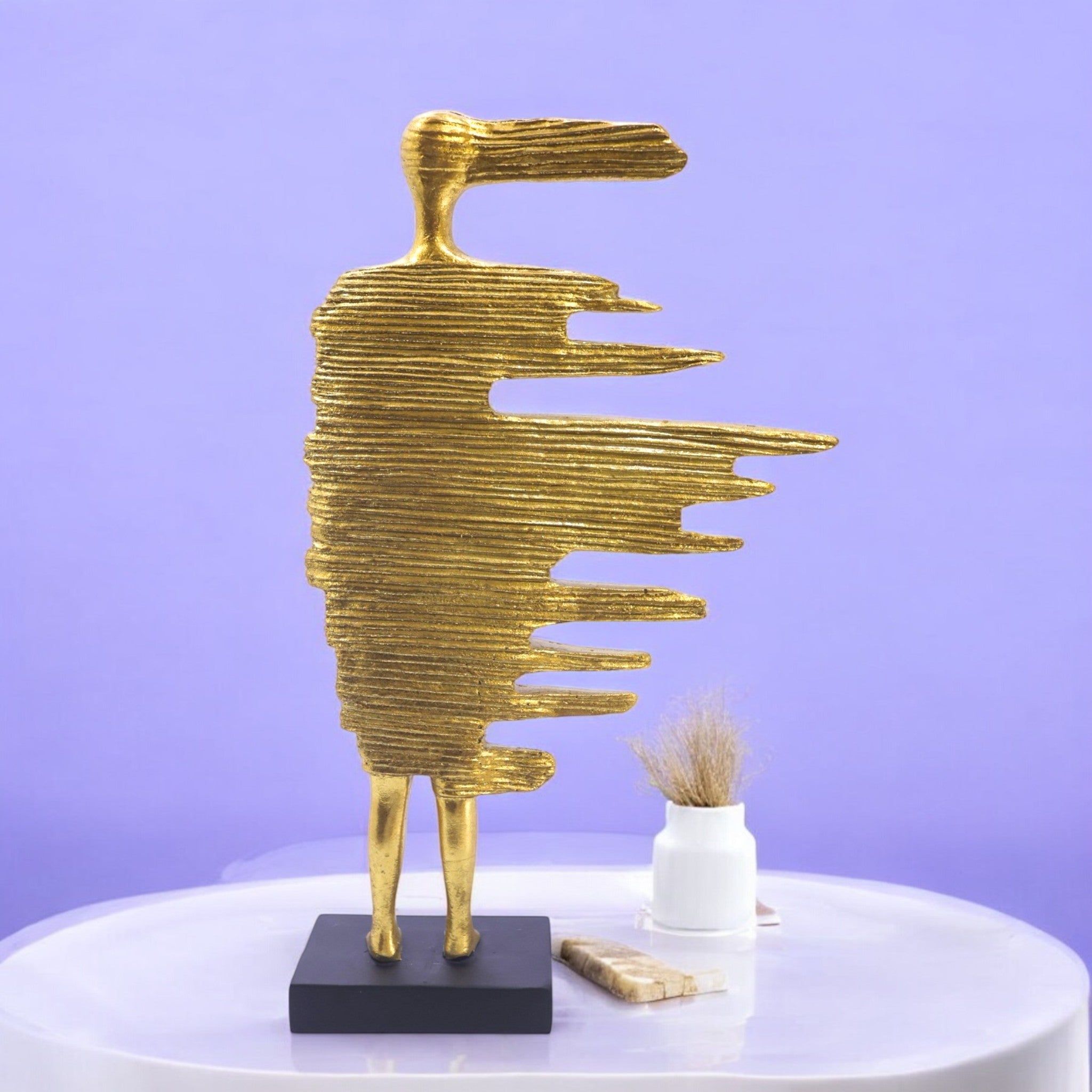 Modern Layered Figure | Contemporary Gold Art | Divine Dekor