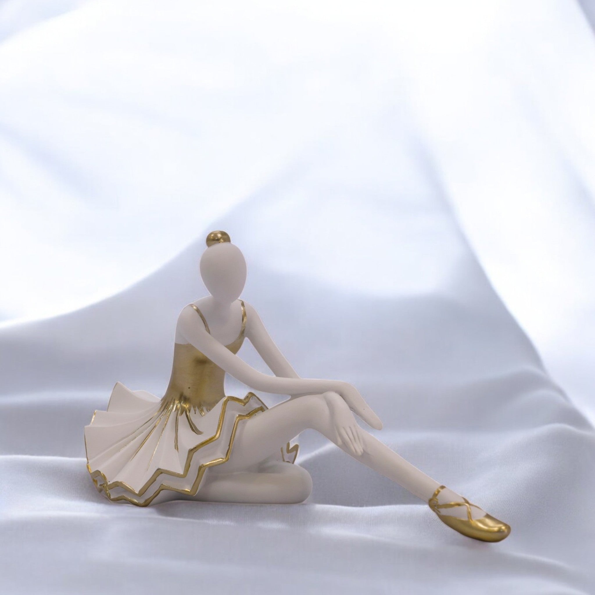 Graceful Ballet Rest Sculpture | Elegant Dance Art | Divine Dekor