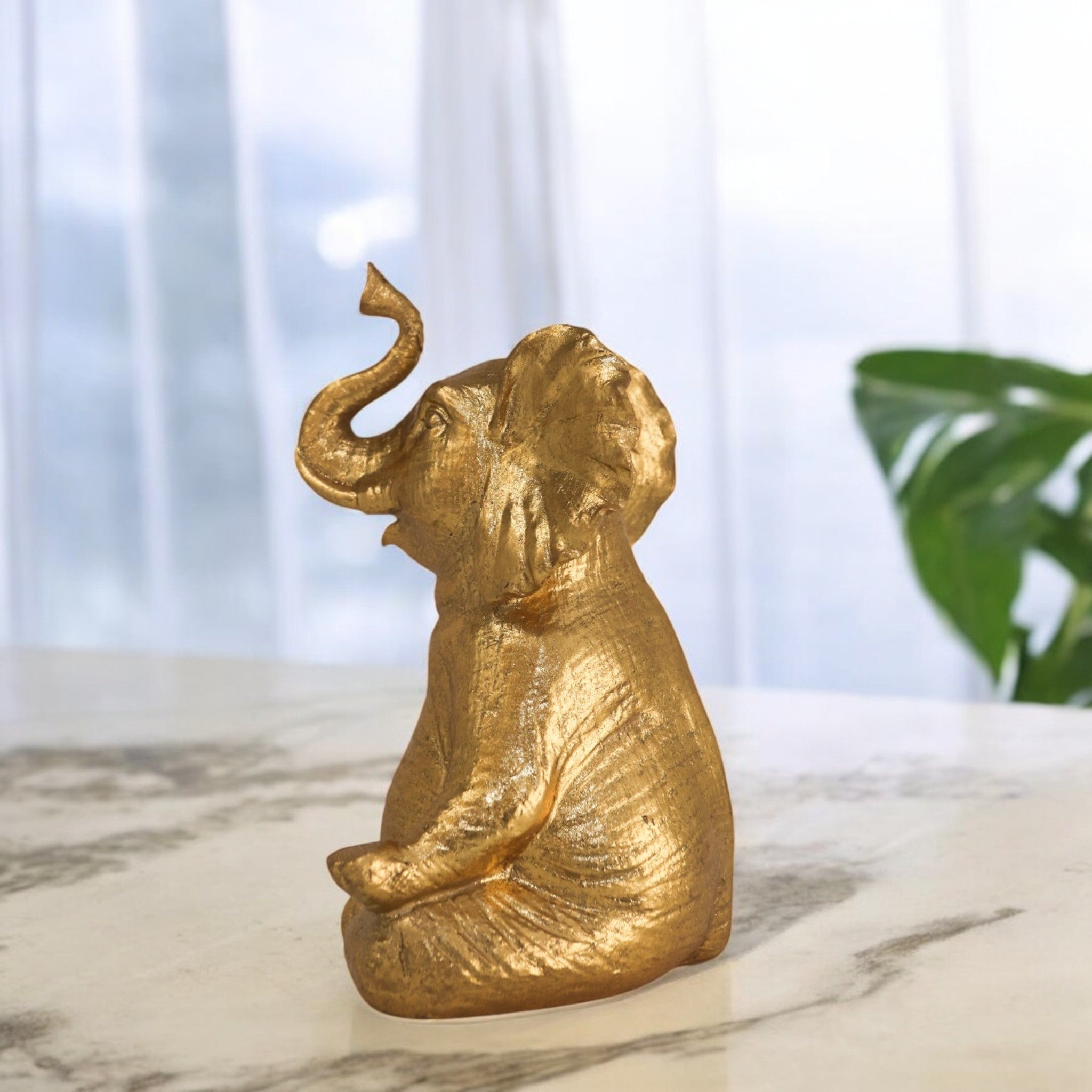 Golden Zen Elephant | Modern Yoga Art | Divine Dekor