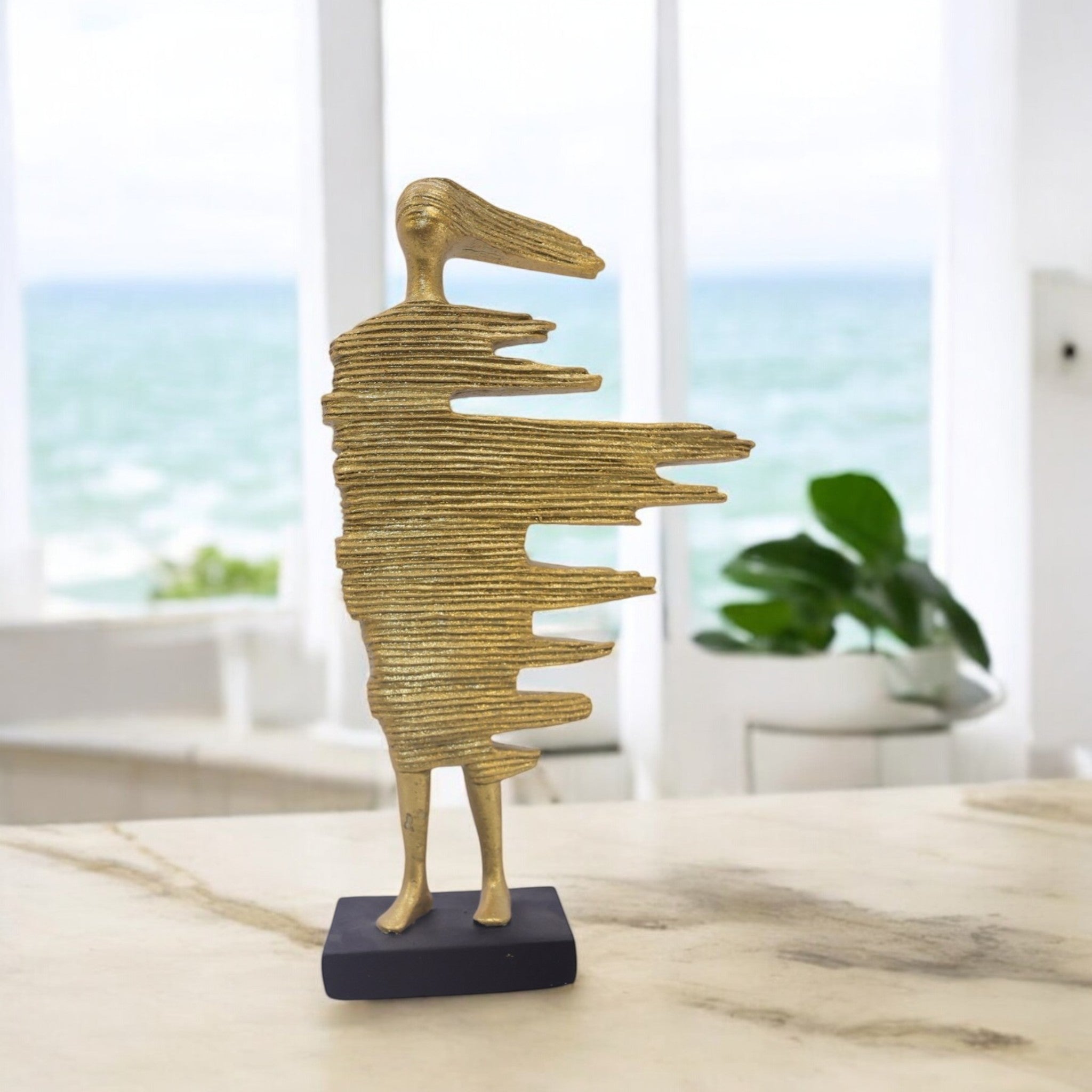 Modern Segmented Figure | Contemporary Gold Art | Divine Dekor