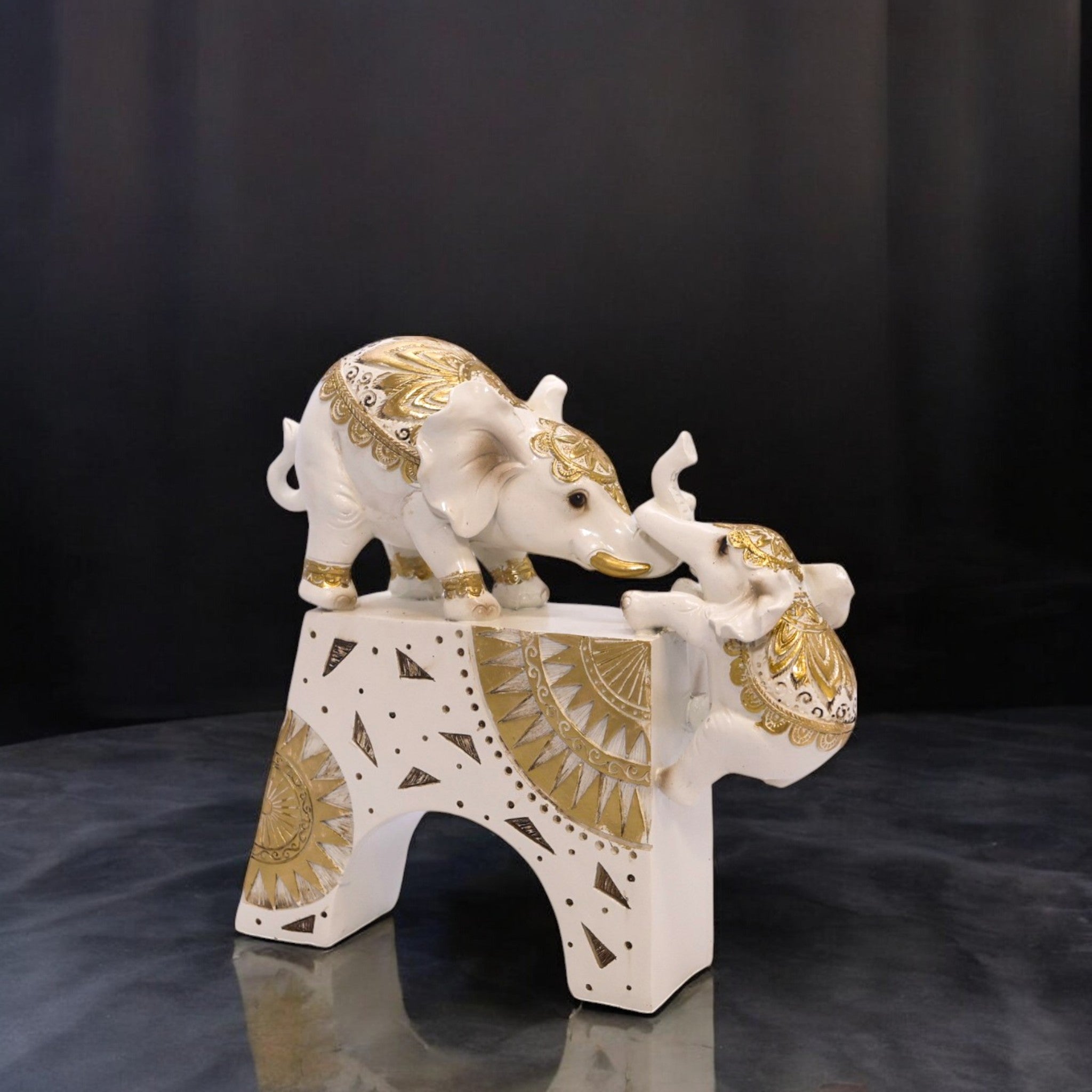 Ornate White Elephant | Modern Luxury Art | Divine Dekor