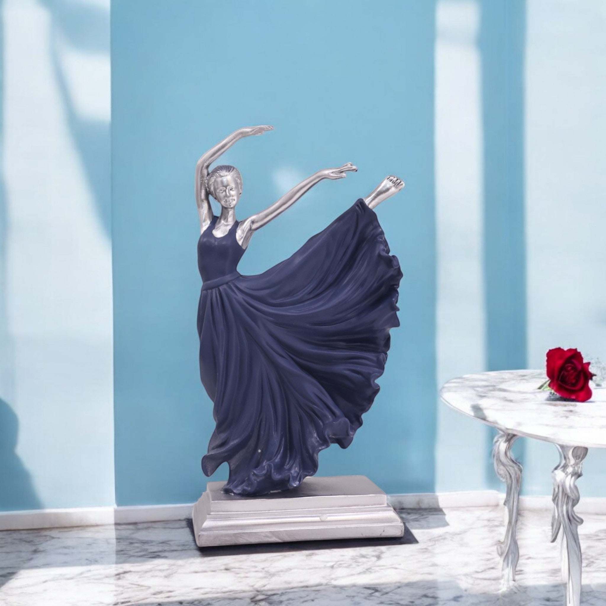 Graceful Ballet Dancer Sculpture | Elegant Dance Art | Divine Dekor