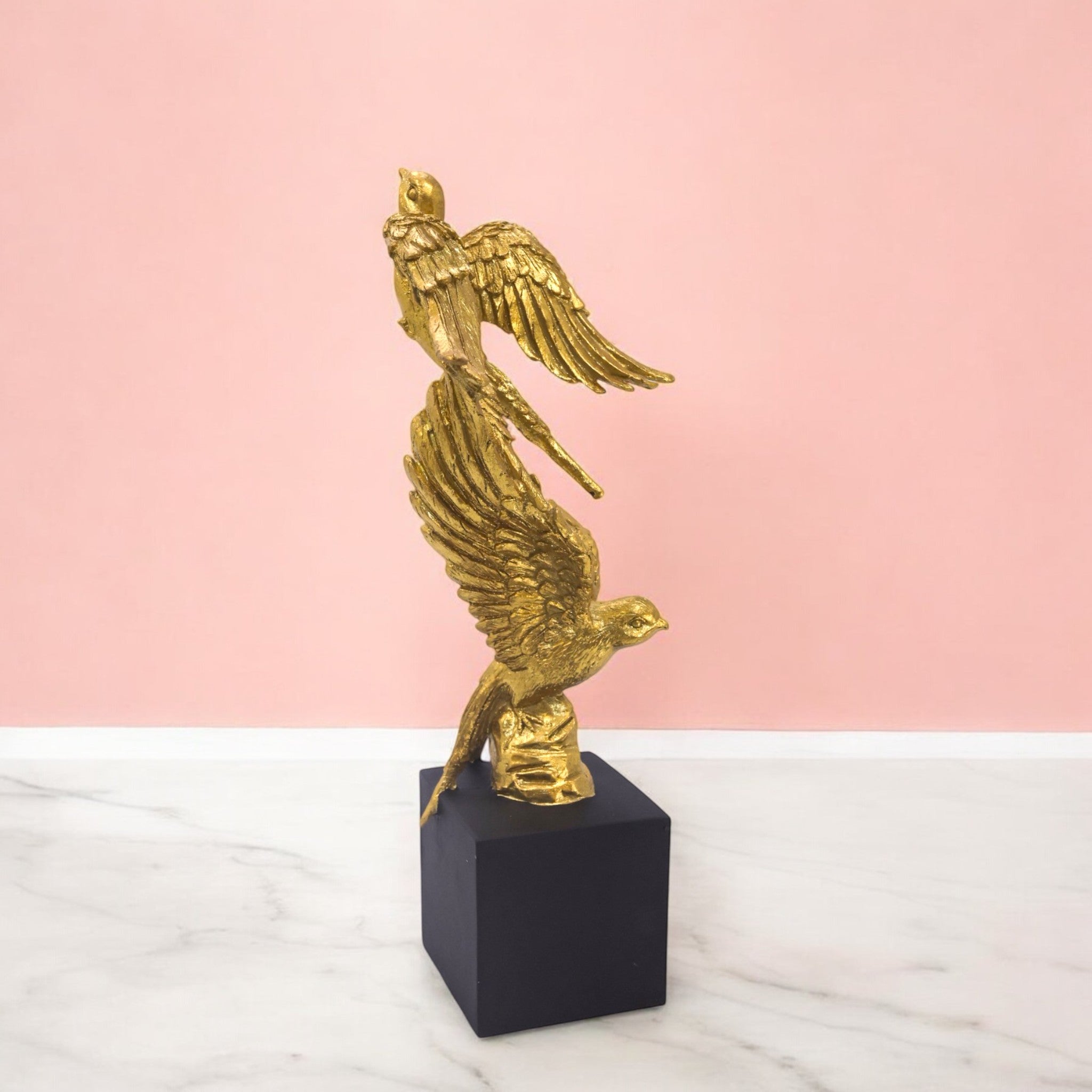 Majestic Golden Eagle Sculpture | Victory Symbol Trophy | Divine Dekor