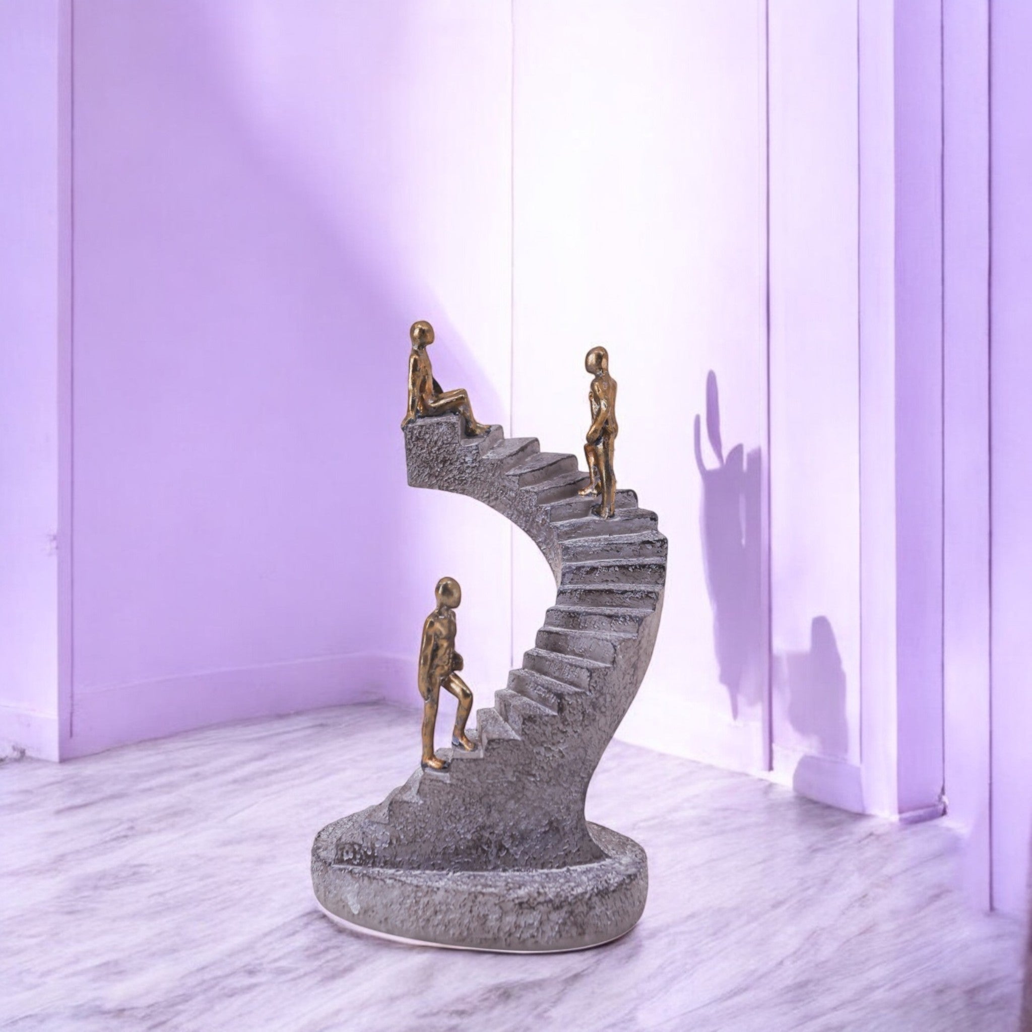 Success Journey Staircase Sculpture | Achievement Art | Divine Dekor