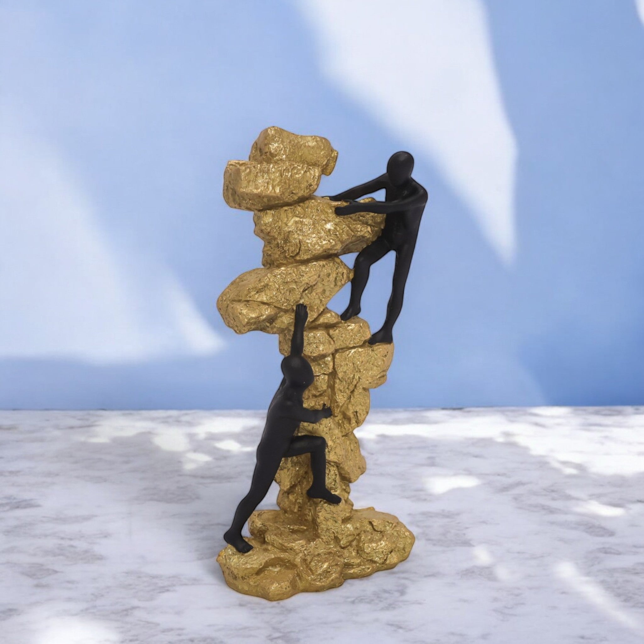 Helping Hand Climbers Sculpture | Teamwork Success Art | Divine Dekor