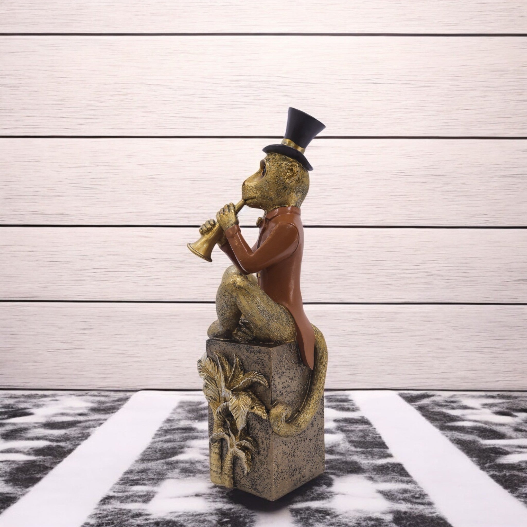 Dapper Monkey Flutist | Whimsical Character Art | Divine Dekor