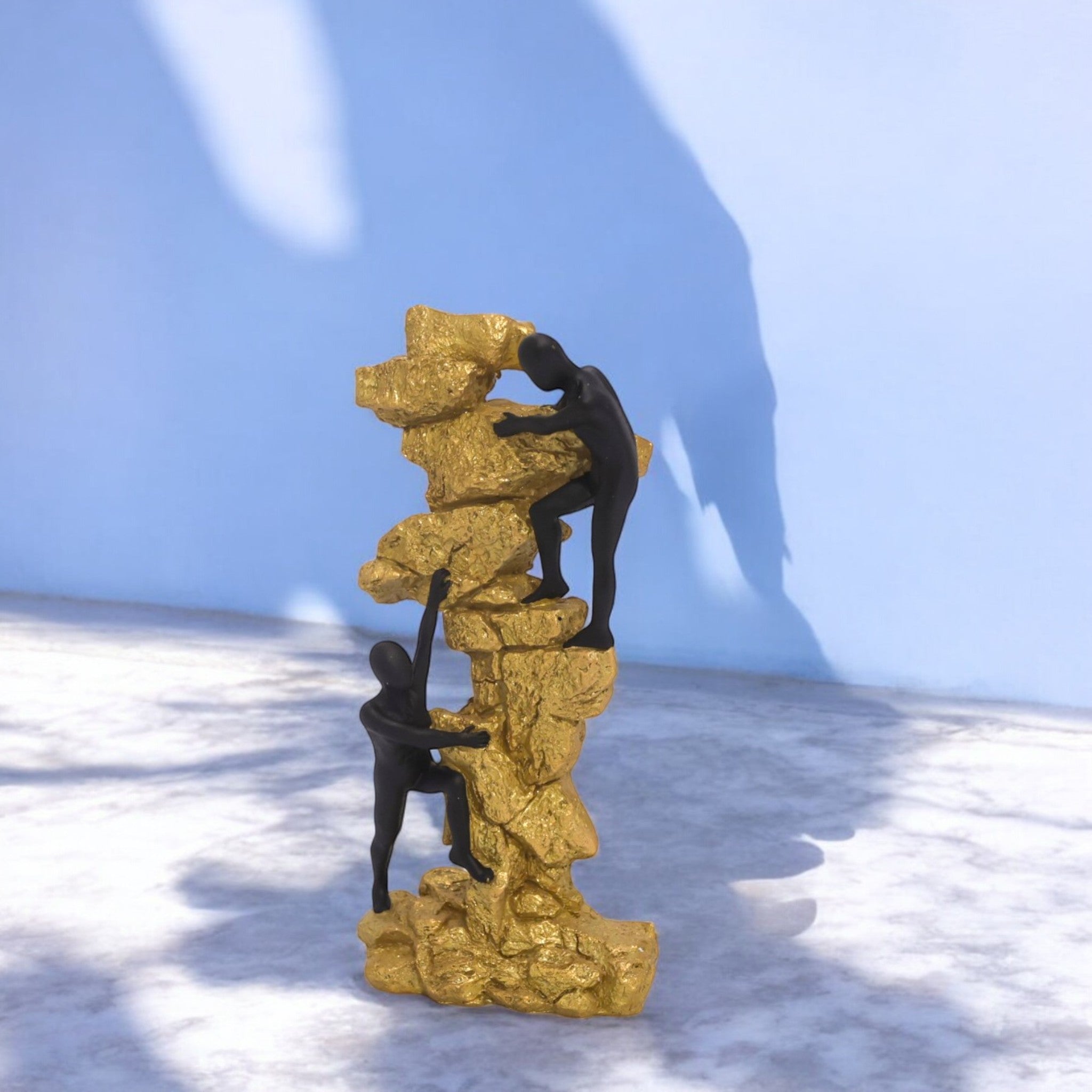 Helping Hand Climbers Sculpture | Teamwork Success Art | Divine Dekor