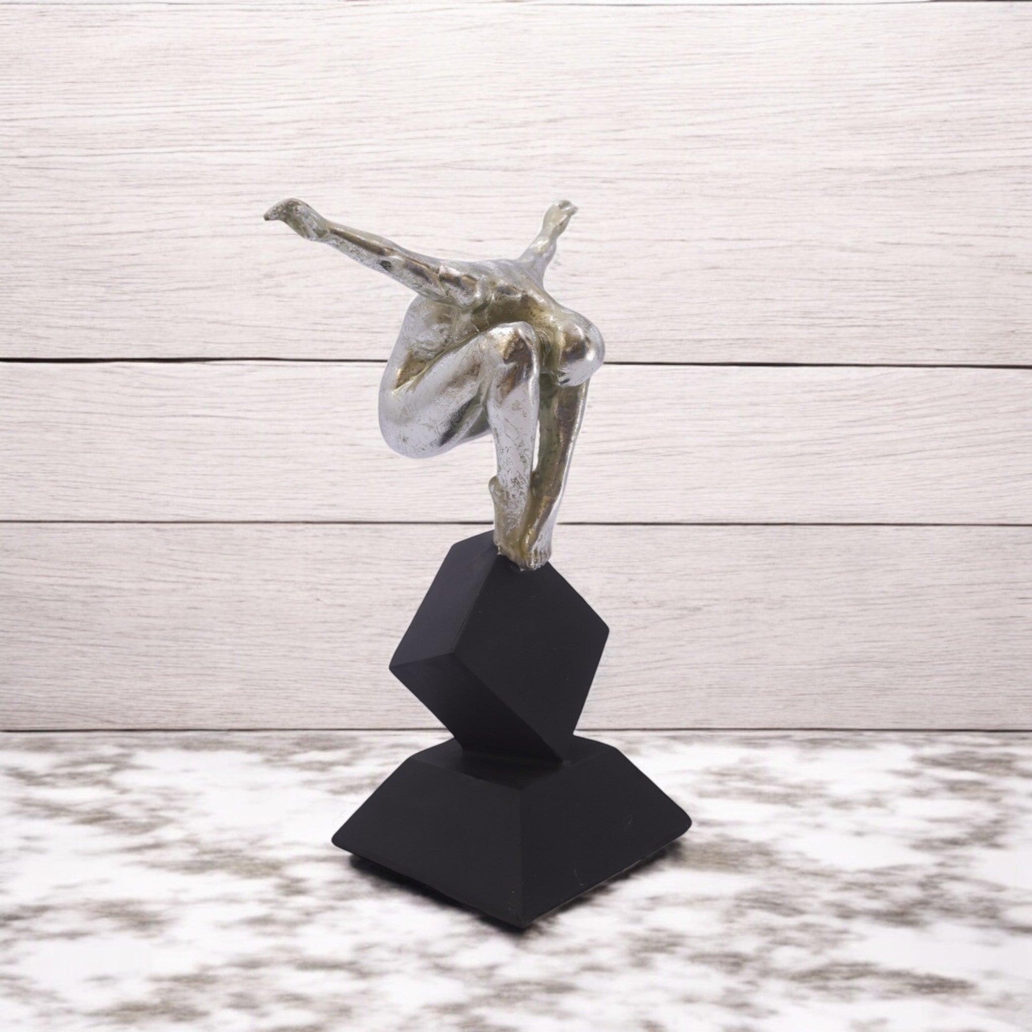 Modern Gymnast Sculpture | Contemporary Balance Art | Divine Dekor