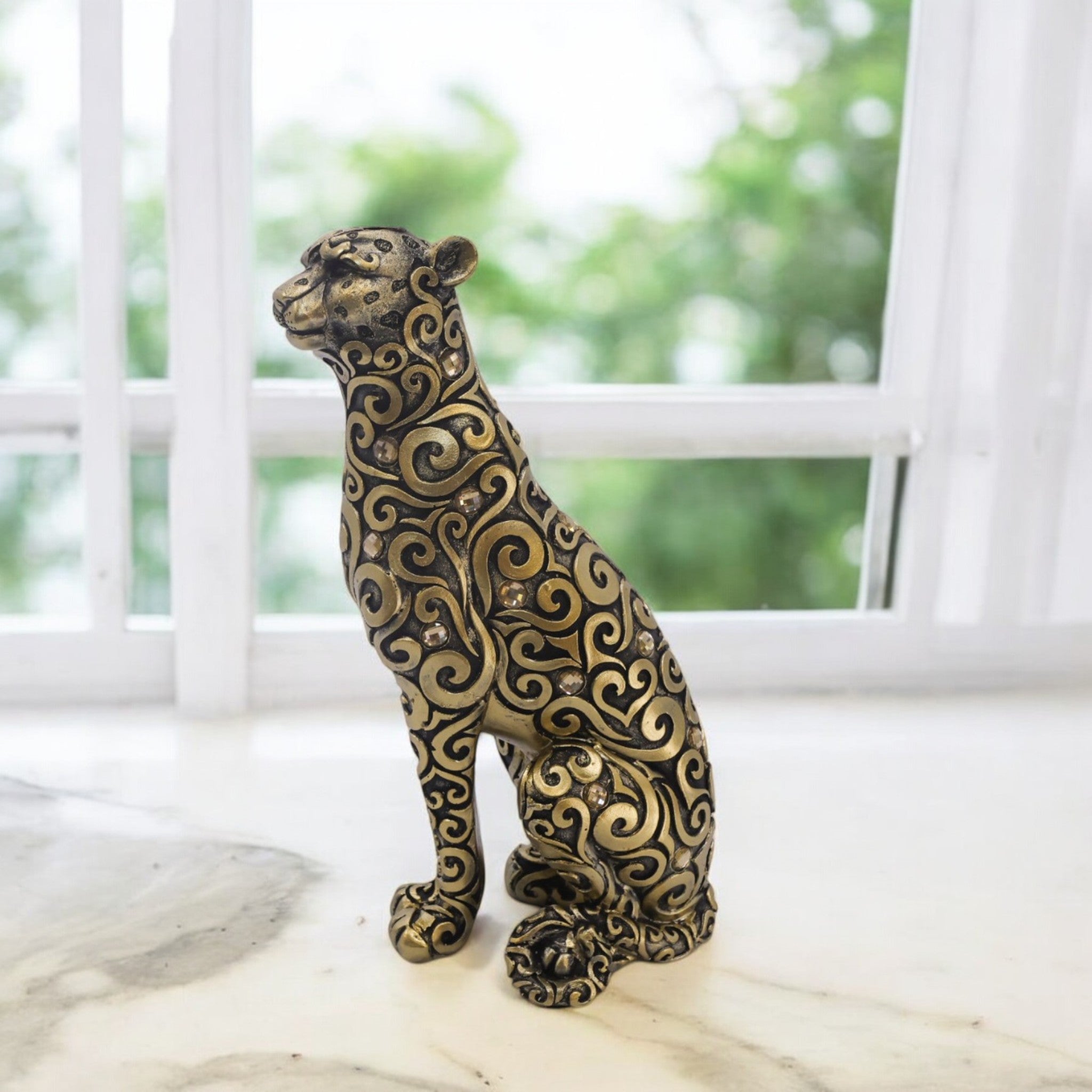 Ornate Golden Leopard | Luxury Pattern Art | Divine Dekor
