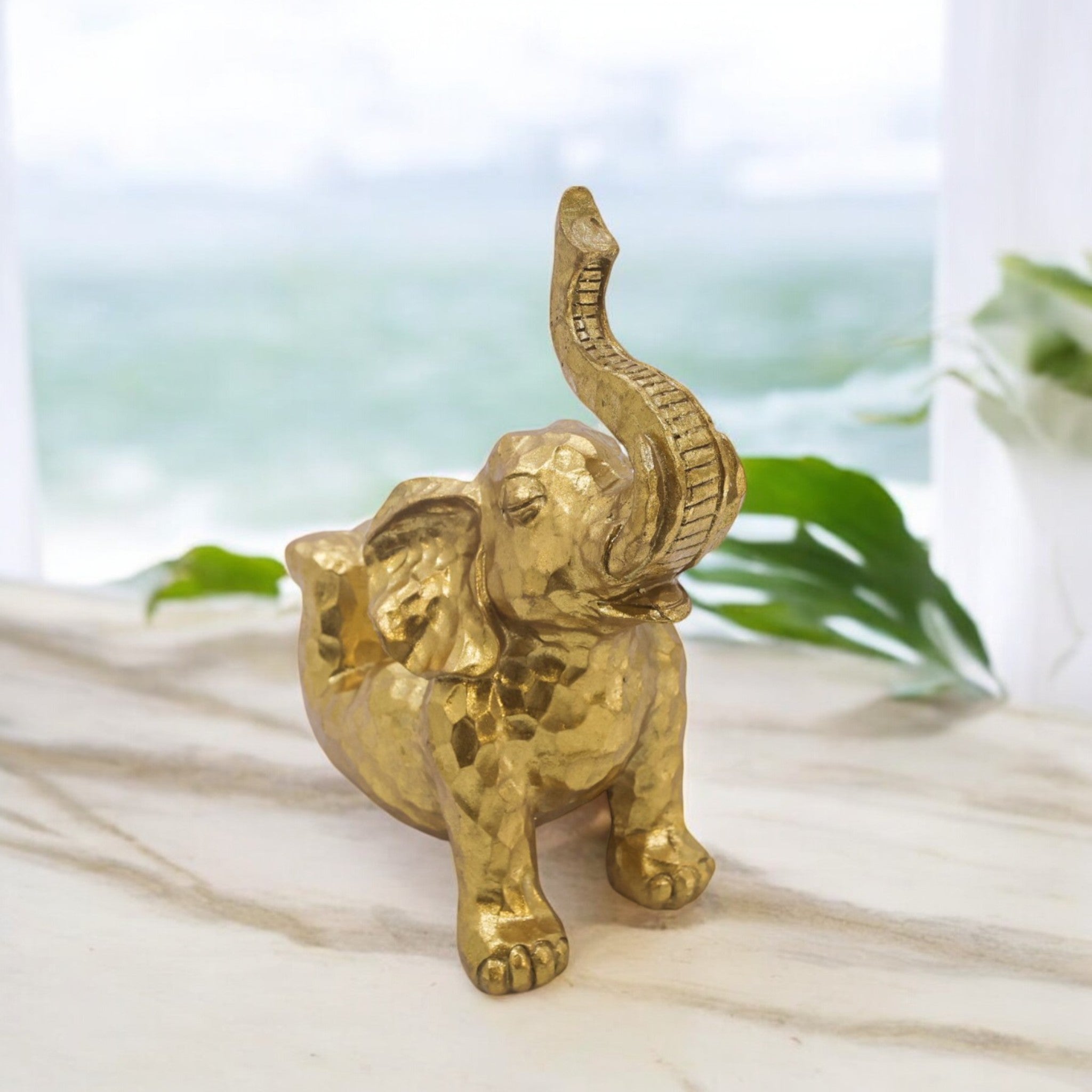 Playful Golden Elephant | Lucky Modern Decor | Divine Dekor