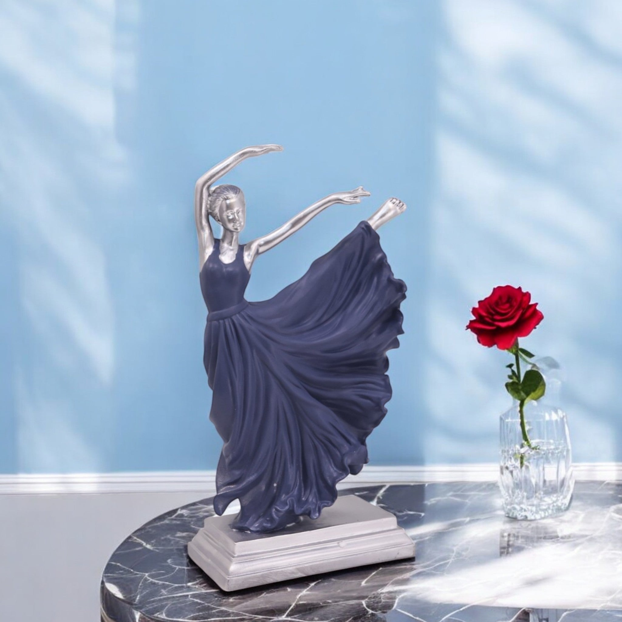 Graceful Ballet Dancer Sculpture | Elegant Dance Art | Divine Dekor