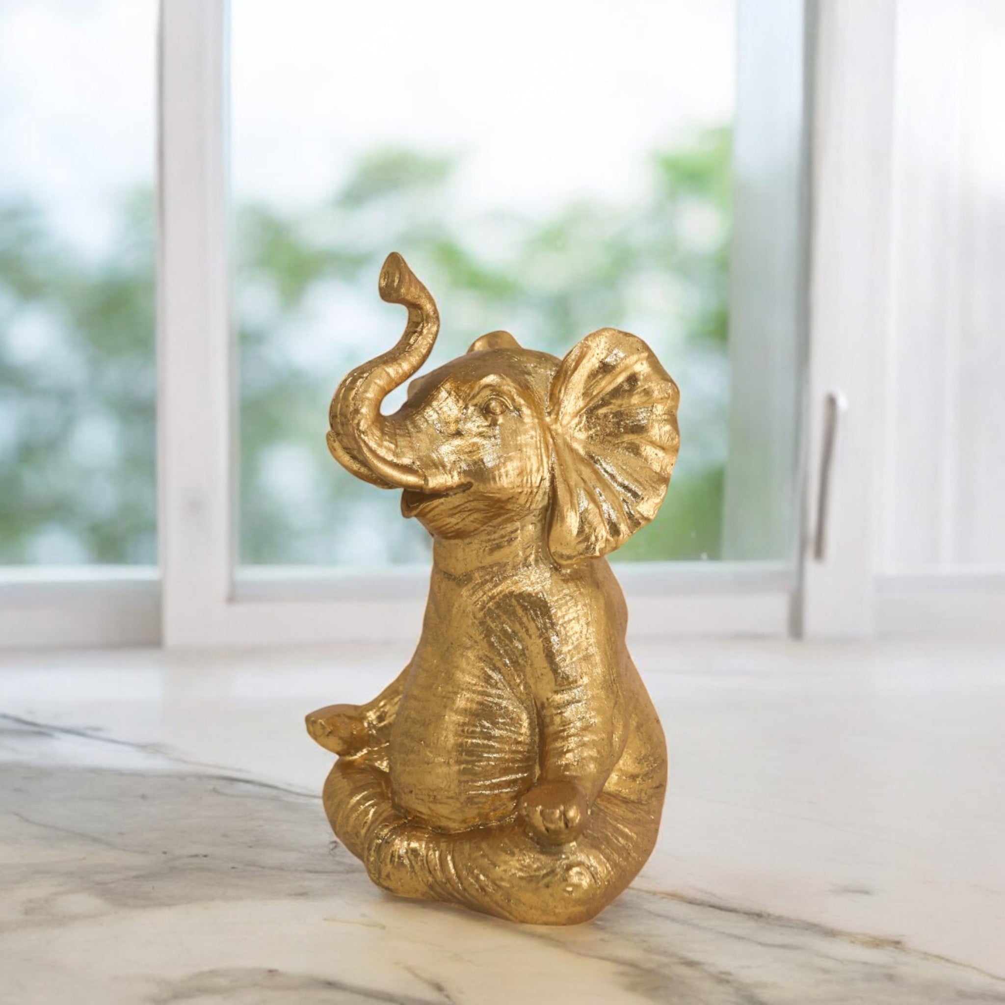 Golden Zen Elephant | Modern Yoga Art | Divine Dekor