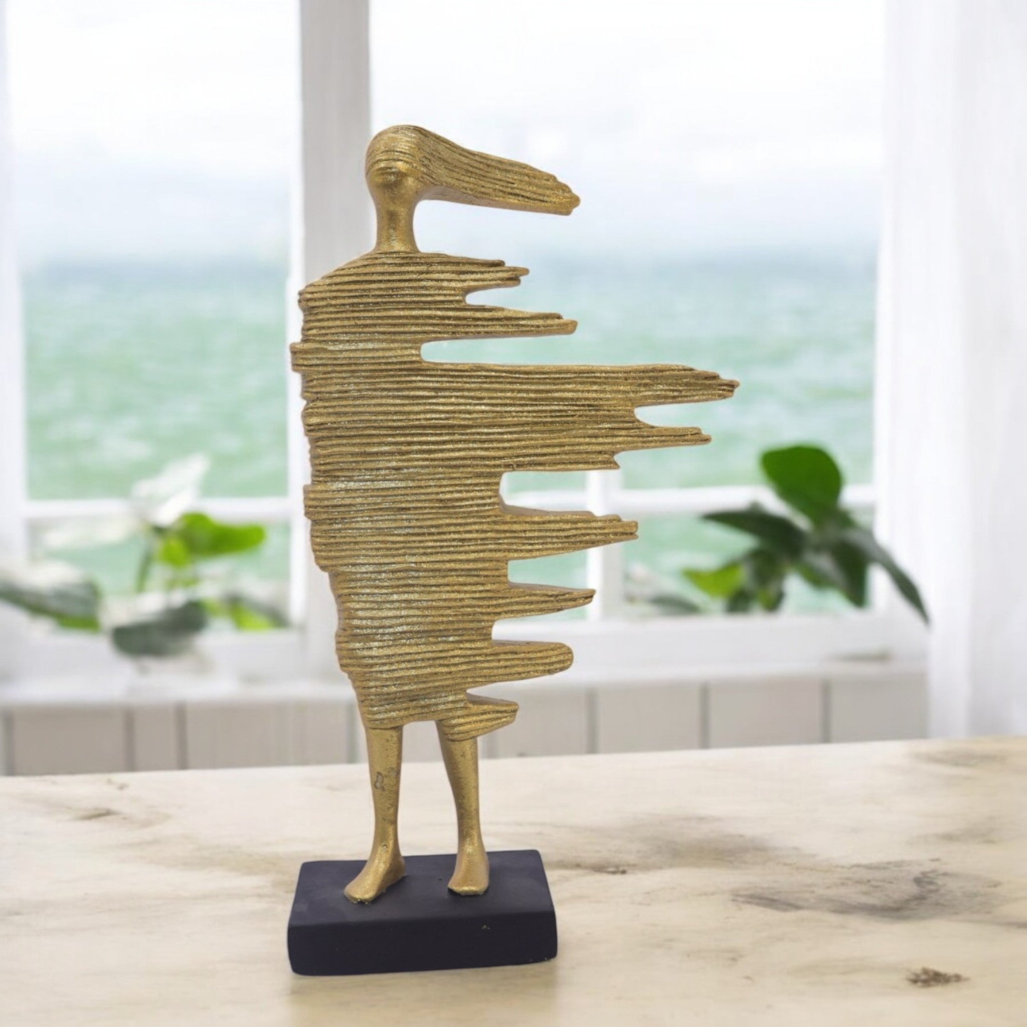 Modern Segmented Figure | Contemporary Gold Art | Divine Dekor