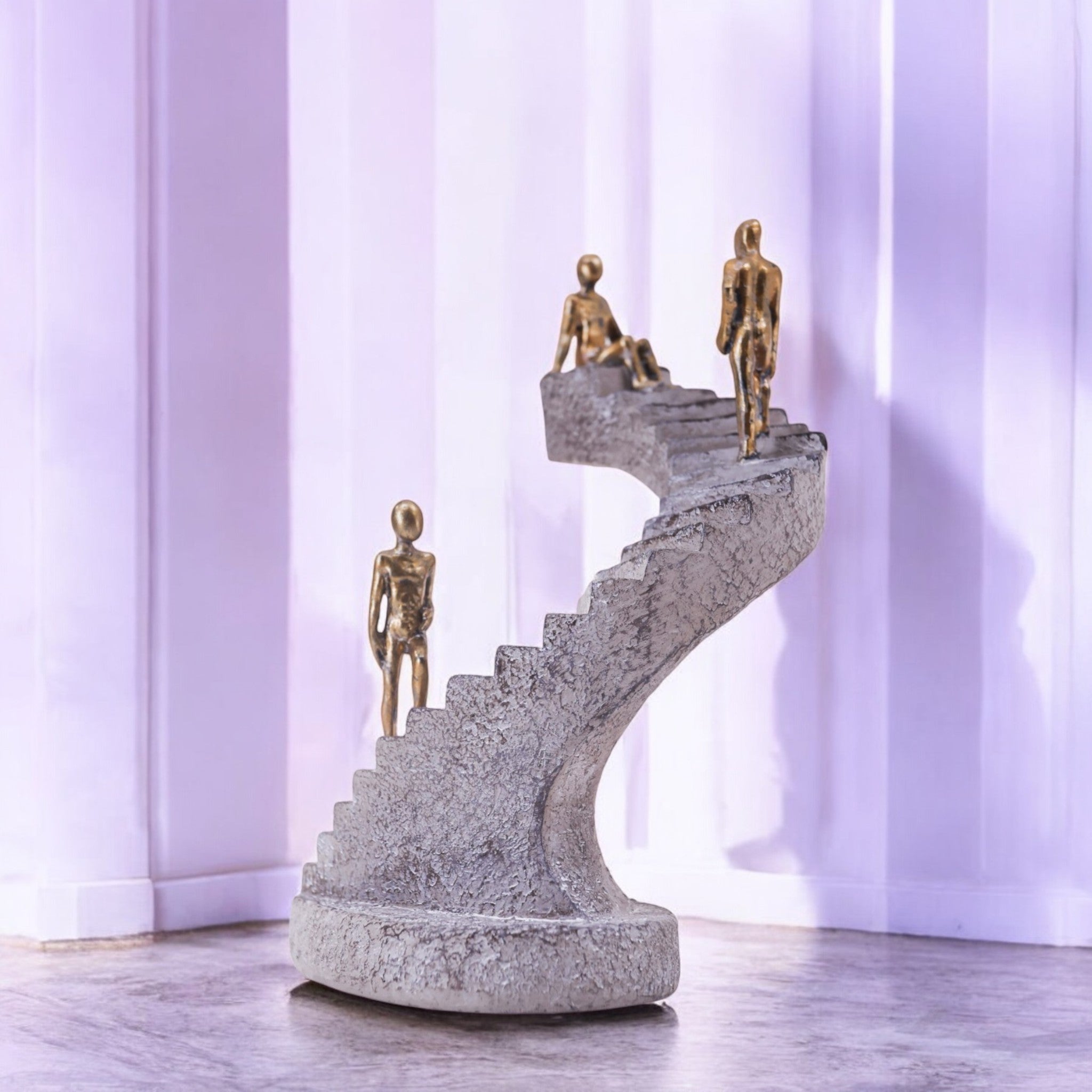 Success Journey Staircase Sculpture | Achievement Art | Divine Dekor