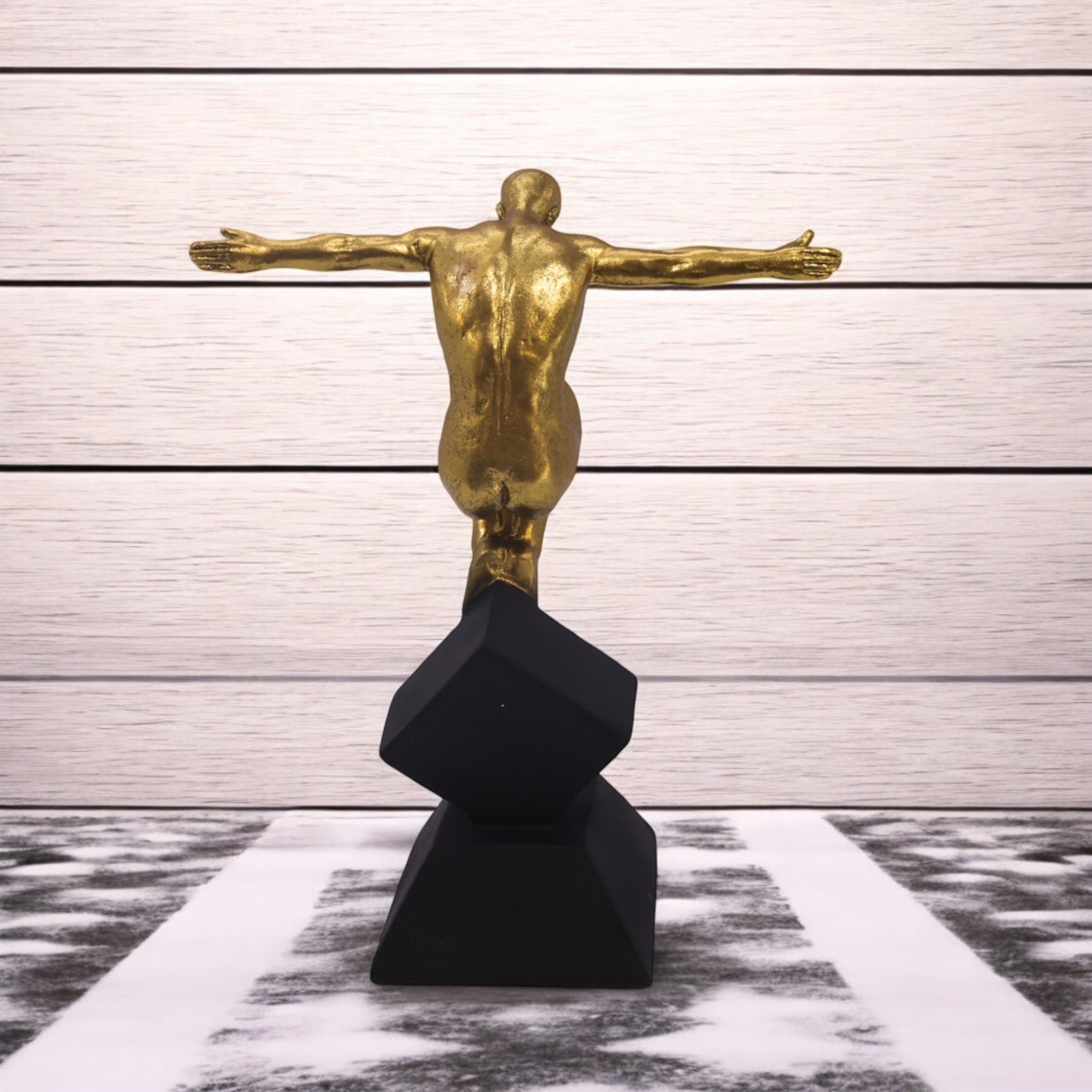 Golden Victory Figure | Modern Achievement Art | Divine Dekor
