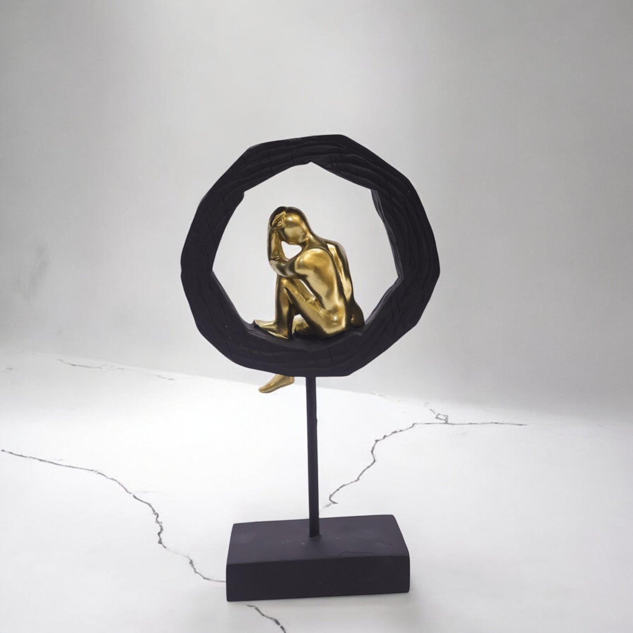 Golden Circle Figure | Modern Zen Art Decor | Divine Dekor