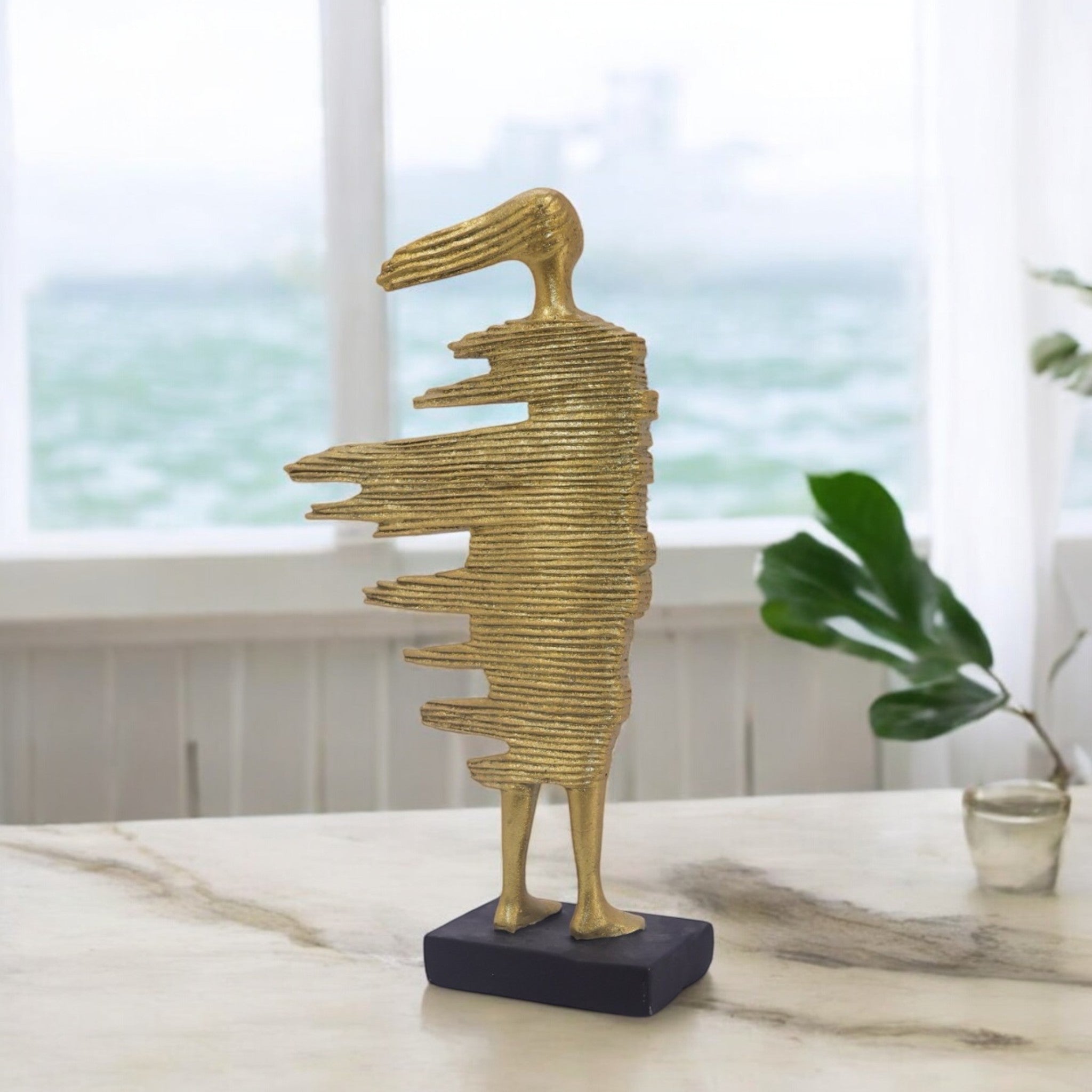 Modern Segmented Figure | Contemporary Gold Art | Divine Dekor