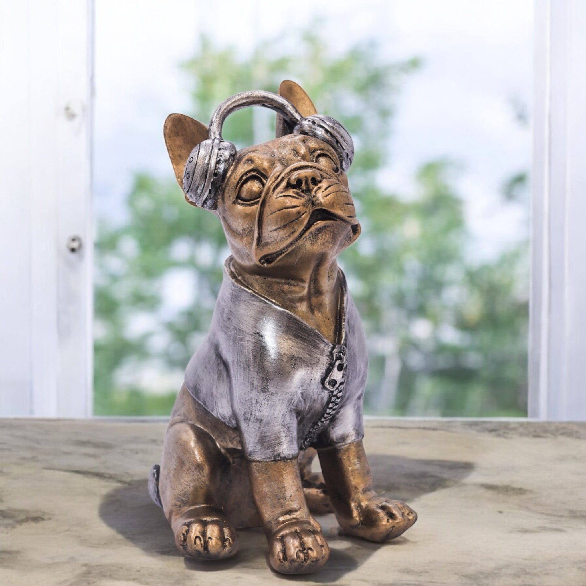 Adorable French Bulldog Sculpture | Pet Lovers Home Decor | Divine Dekor