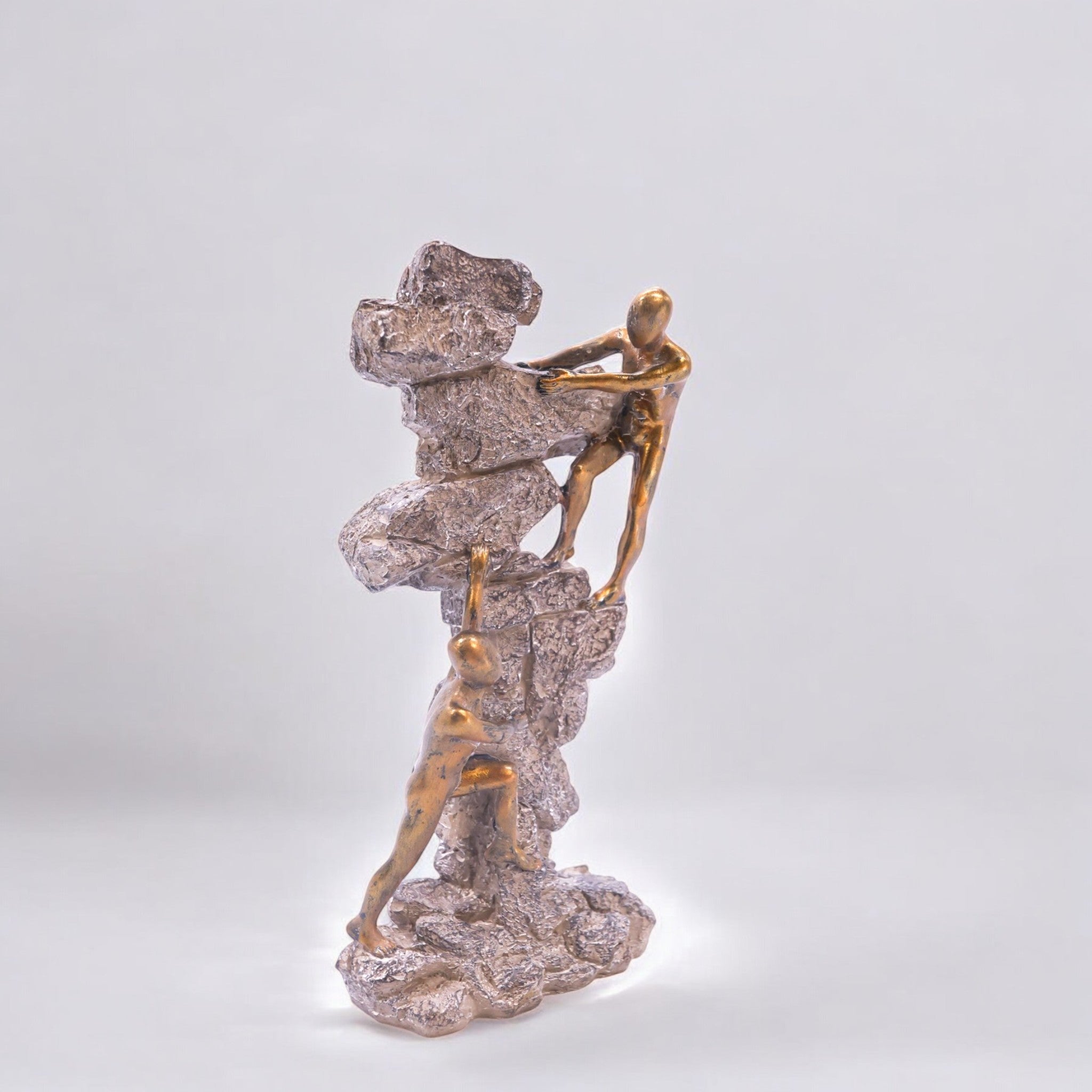 Mountain Climber Sculpture | Modern Achievement Art | Divine Dekor