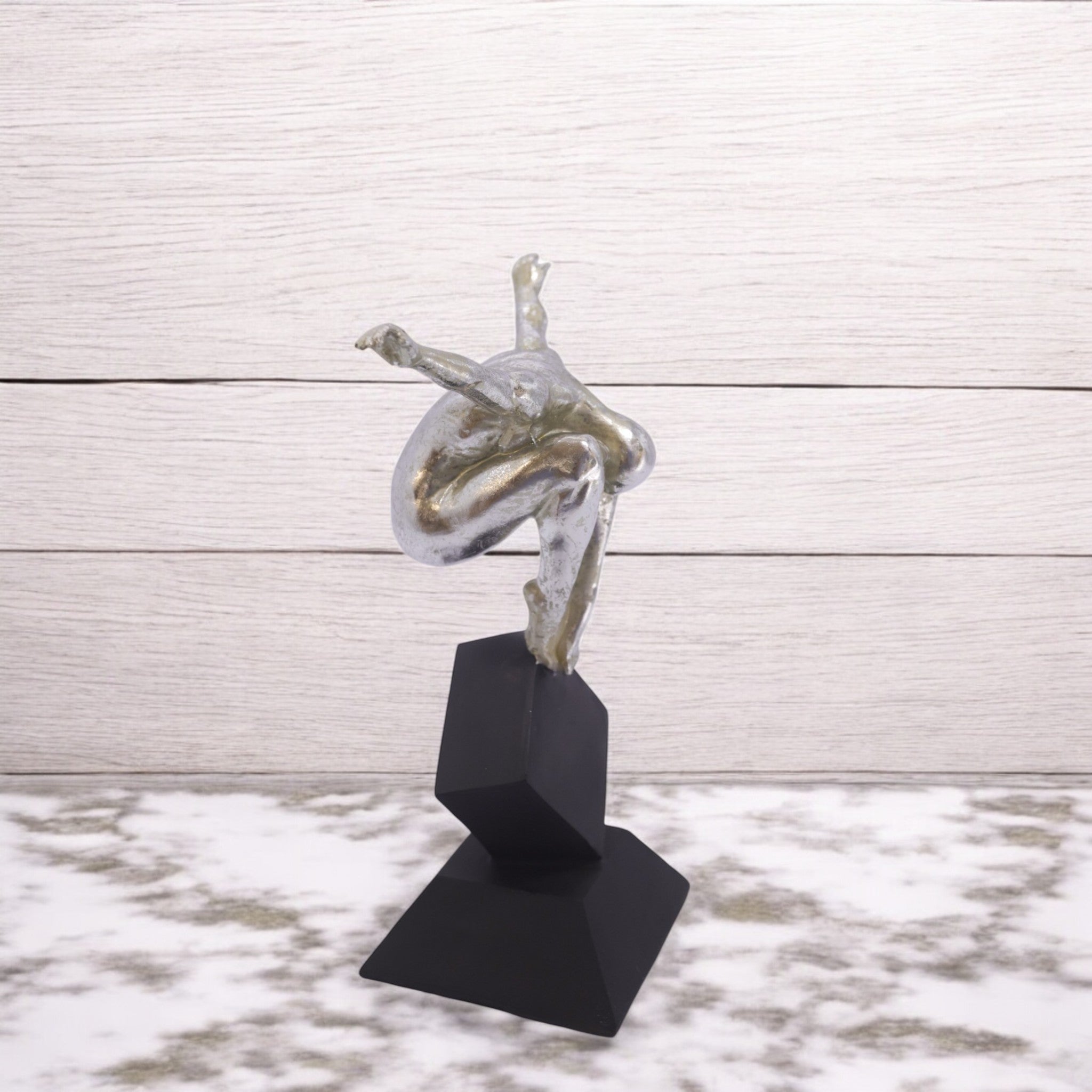 Modern Gymnast Sculpture | Contemporary Balance Art | Divine Dekor