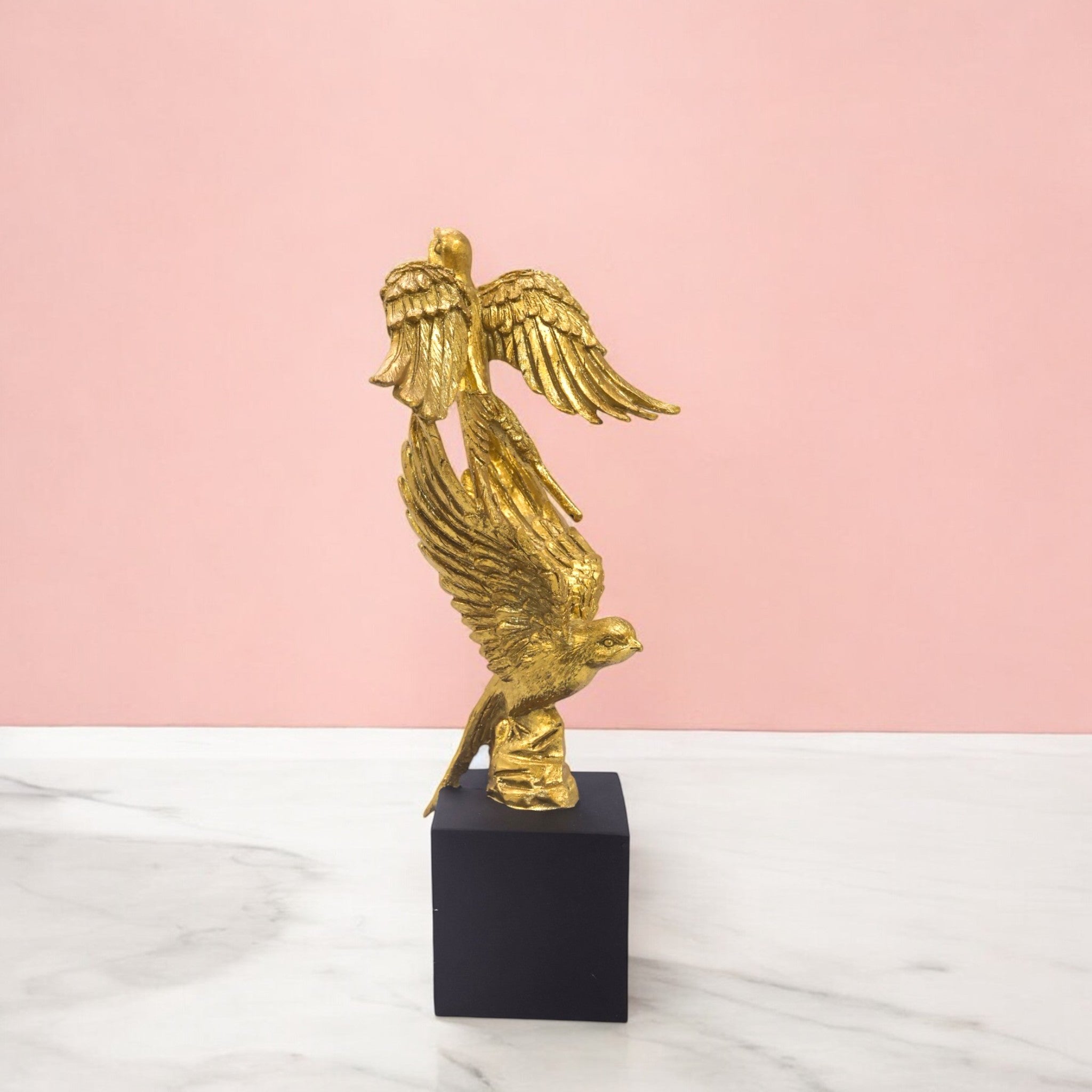 Majestic Golden Eagle Sculpture | Victory Symbol Trophy | Divine Dekor