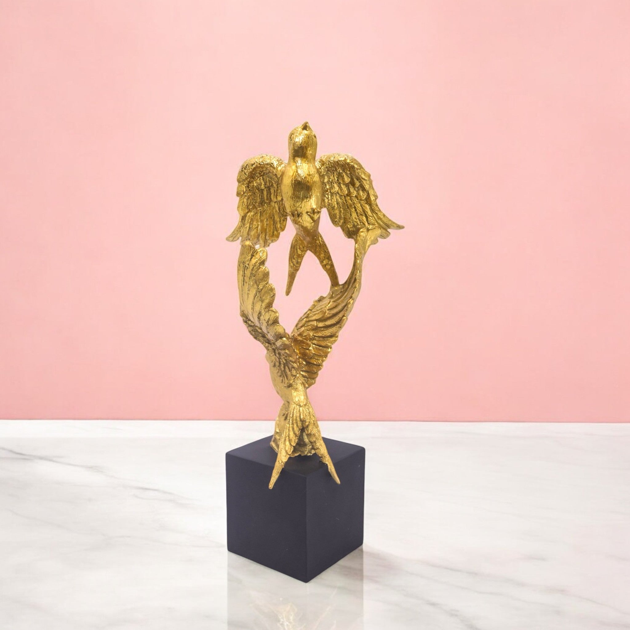 Majestic Golden Eagle Sculpture | Victory Symbol Trophy | Divine Dekor