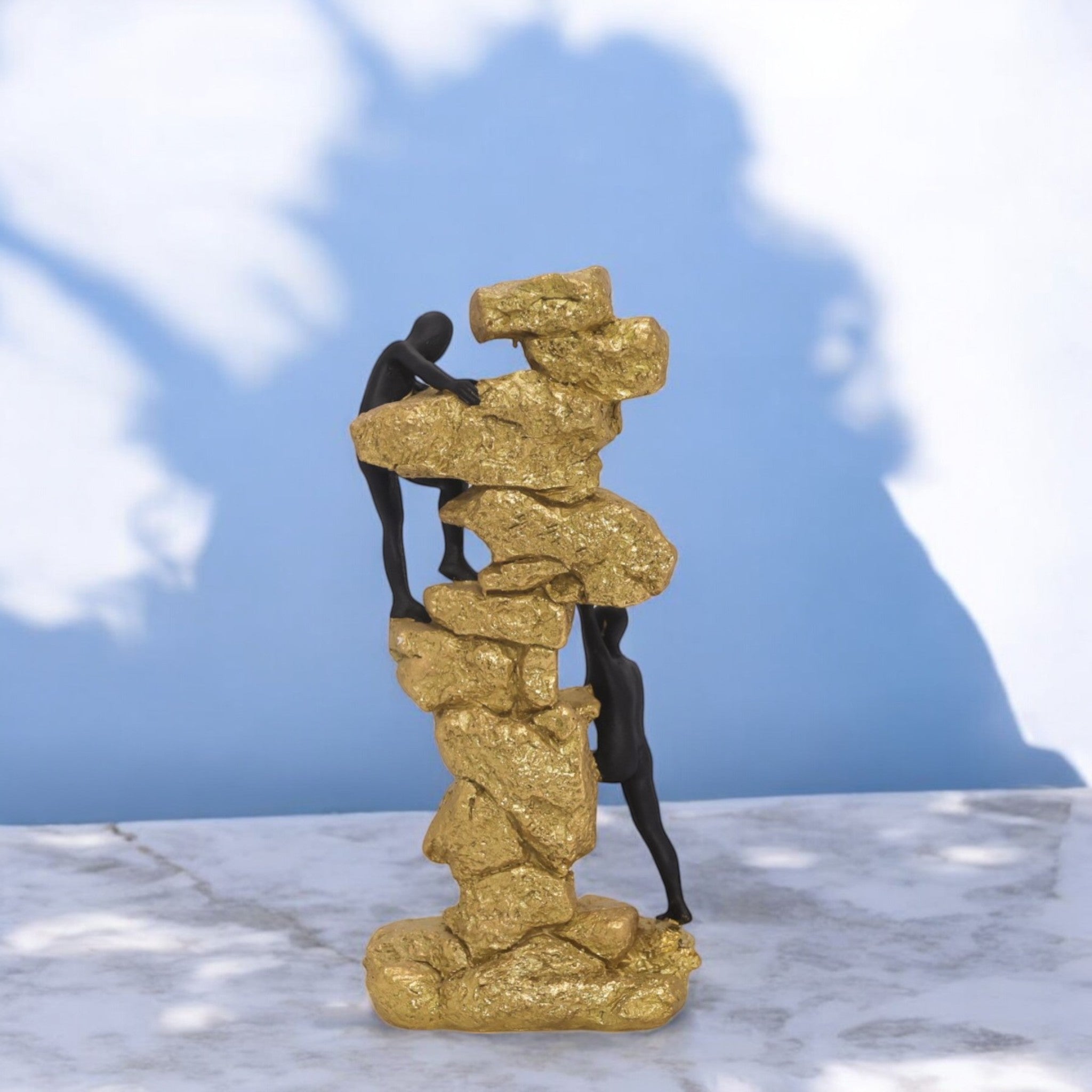 Helping Hand Climbers Sculpture | Teamwork Success Art | Divine Dekor