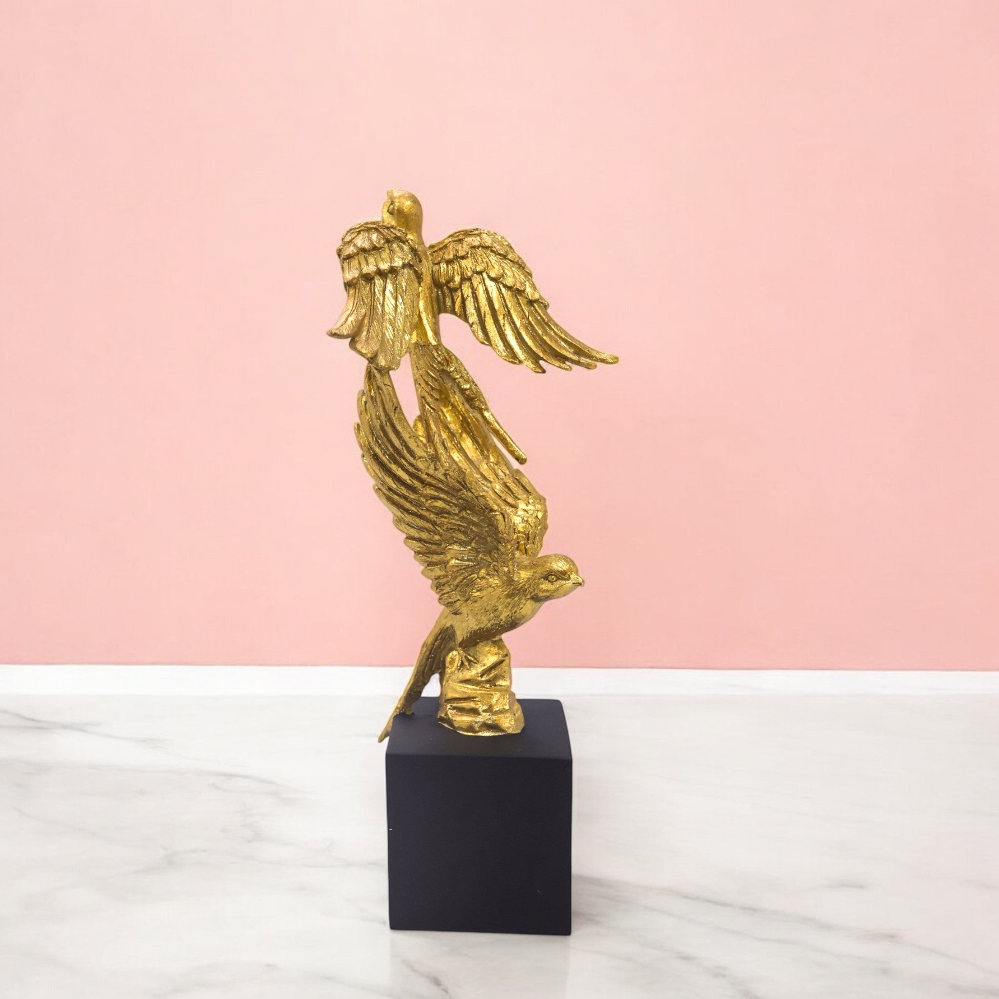 Majestic Golden Eagle Sculpture | Victory Symbol Trophy | Divine Dekor