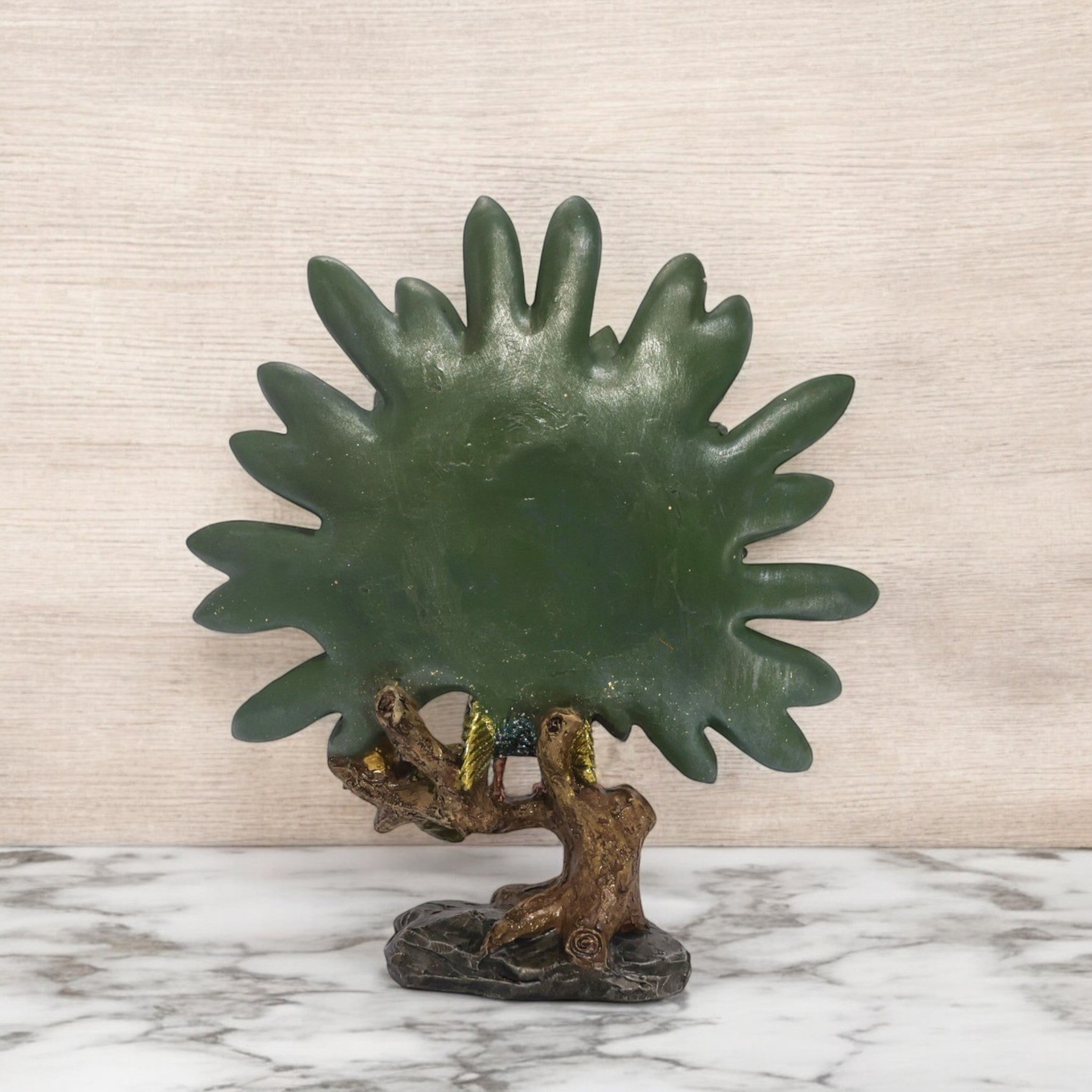 Ornate Peacock Sculpture with Crystal Fan | Traditional Art Statue | 31cm Premium Home Decor - Divine Dekor