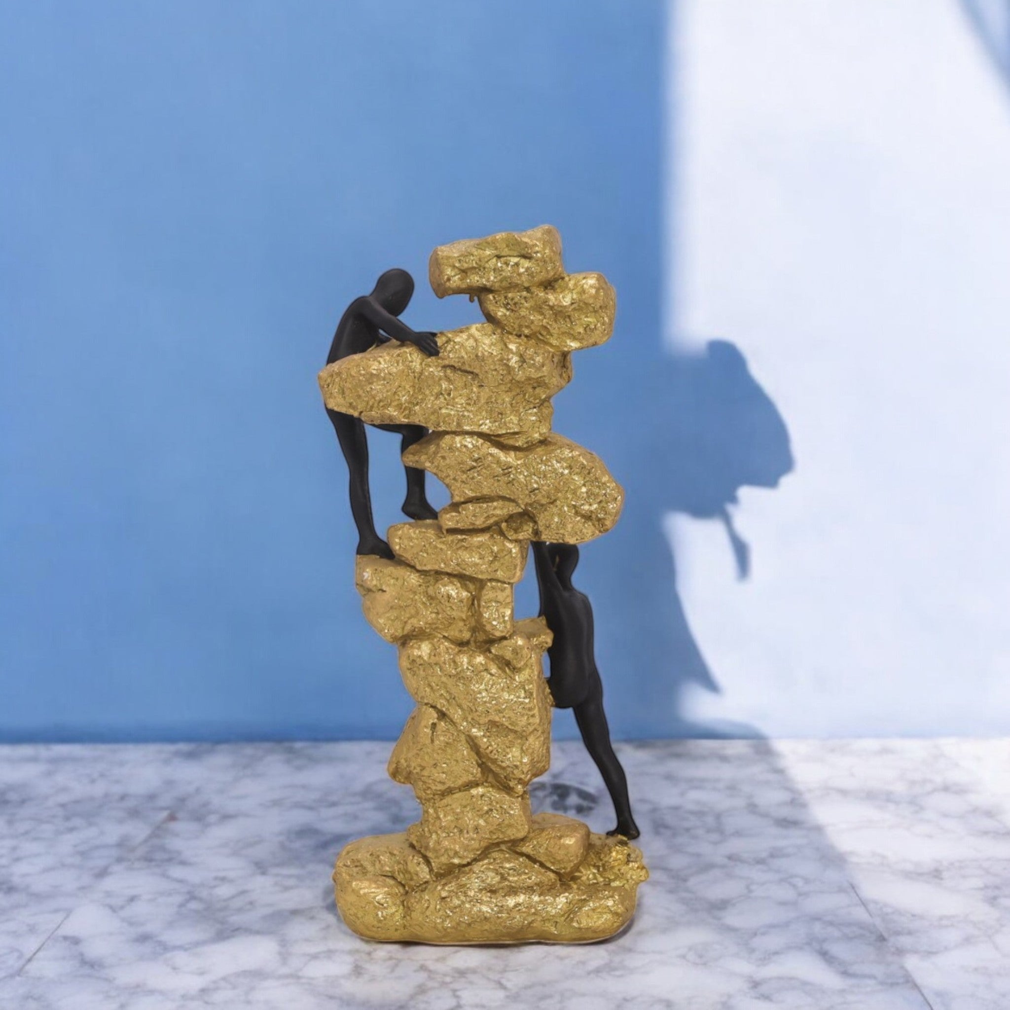 Helping Hand Climbers Sculpture | Teamwork Success Art | Divine Dekor