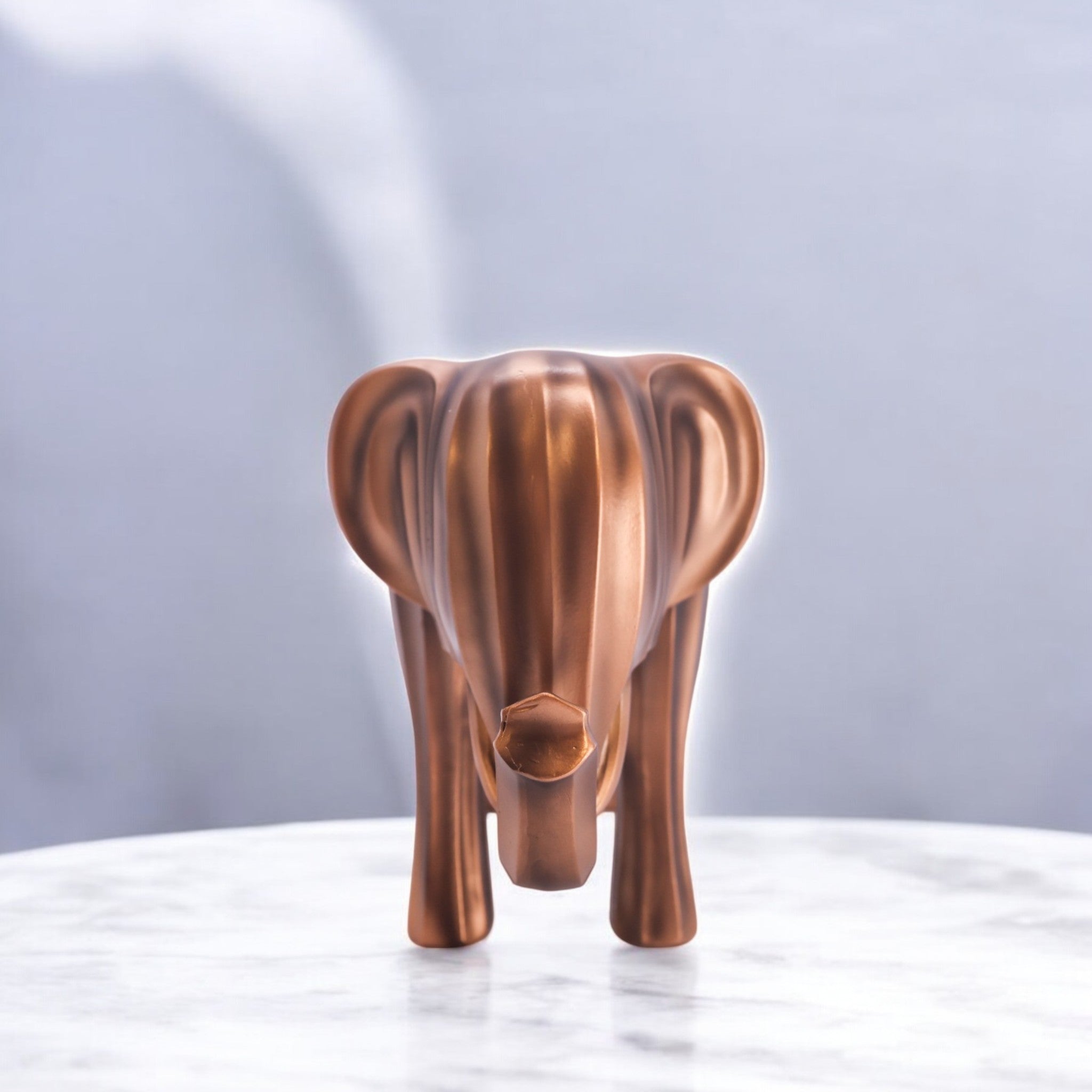 Modern Golden Elephant Sculpture | Minimalist Art Statue | 33cm Luxury Home Decor - Divine Dekor