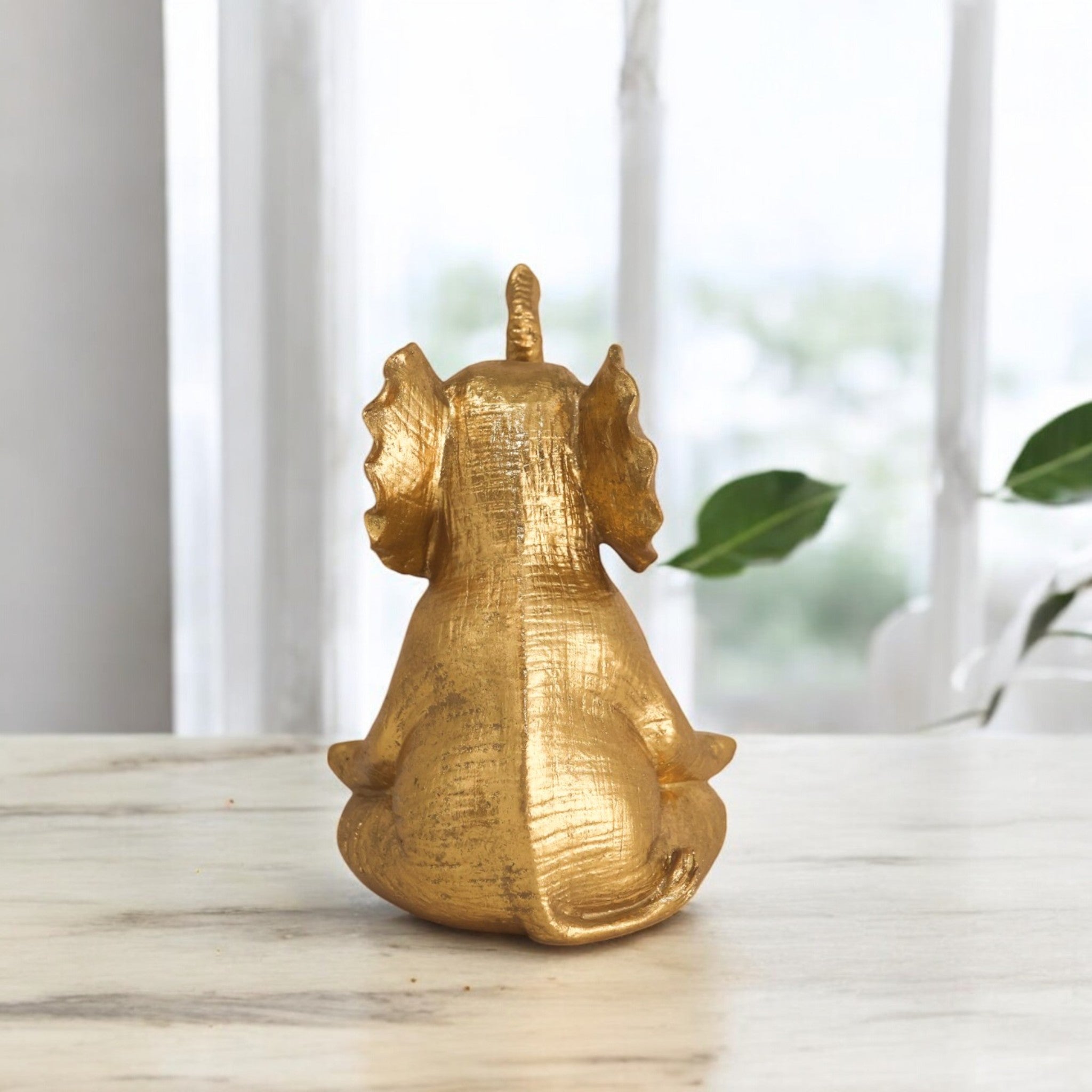 Golden Zen Elephant | Modern Yoga Art | Divine Dekor