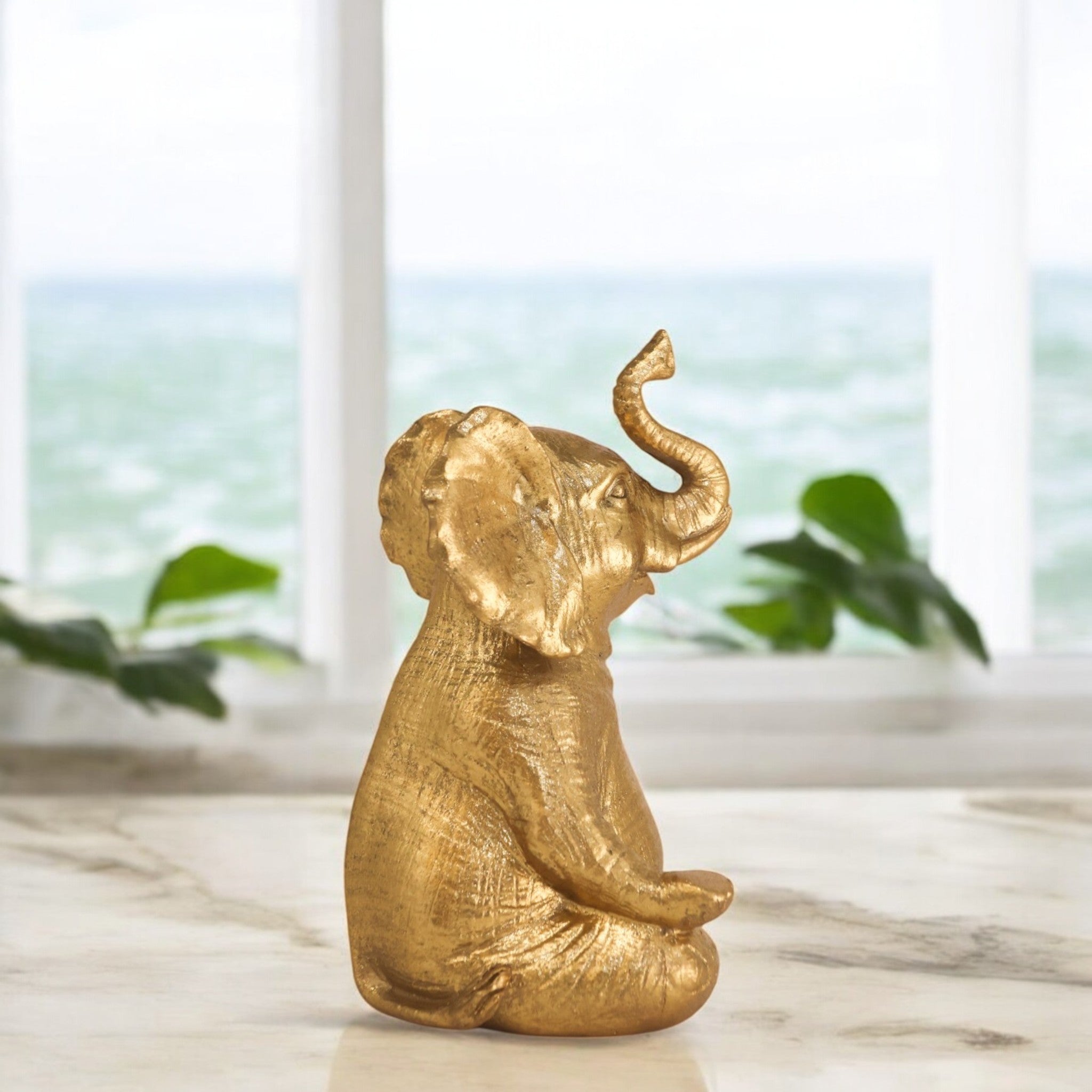 Golden Zen Elephant | Modern Yoga Art | Divine Dekor